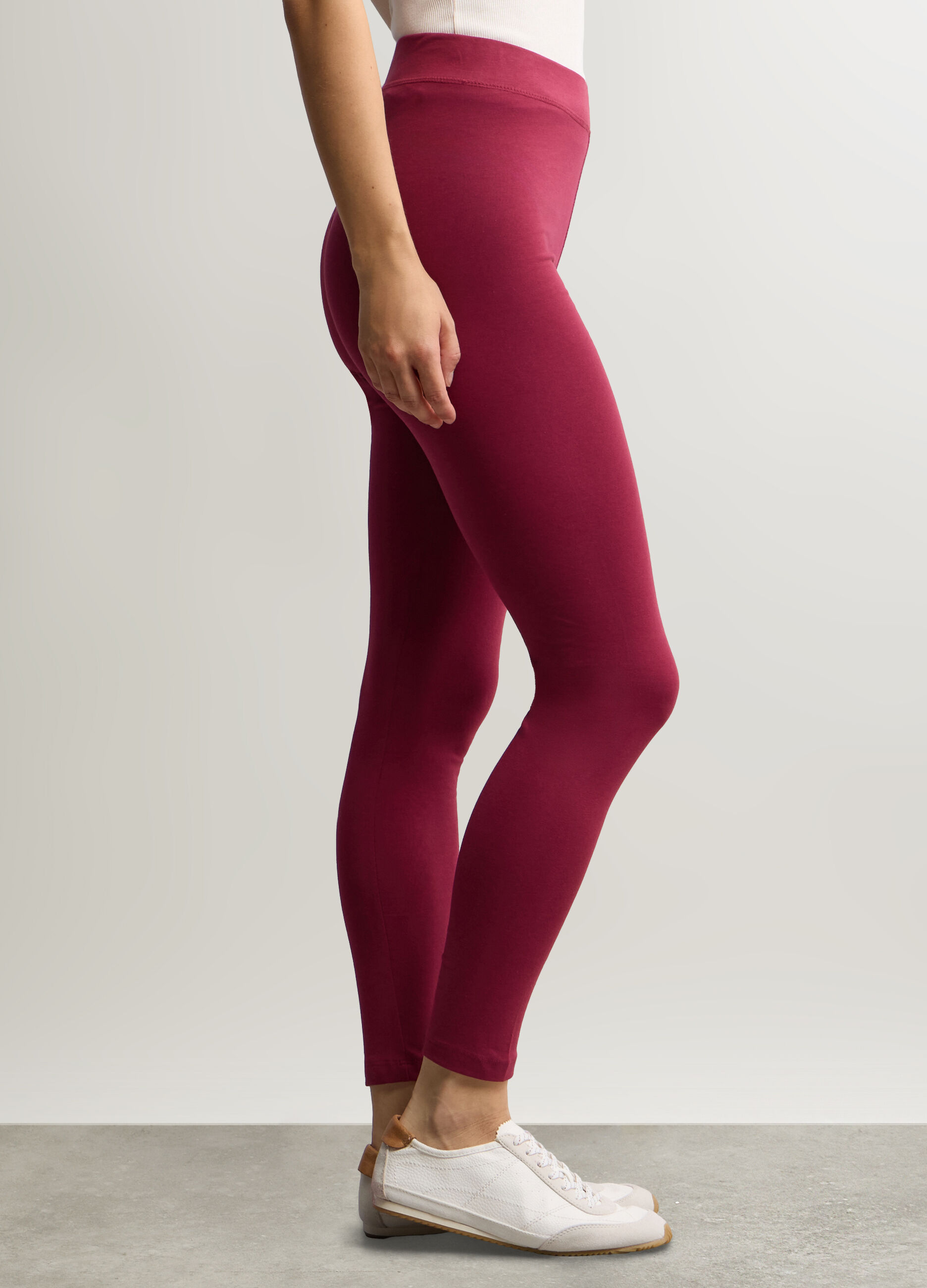 Leggings Skinny Fit in jersey di cotone stretch donna_1