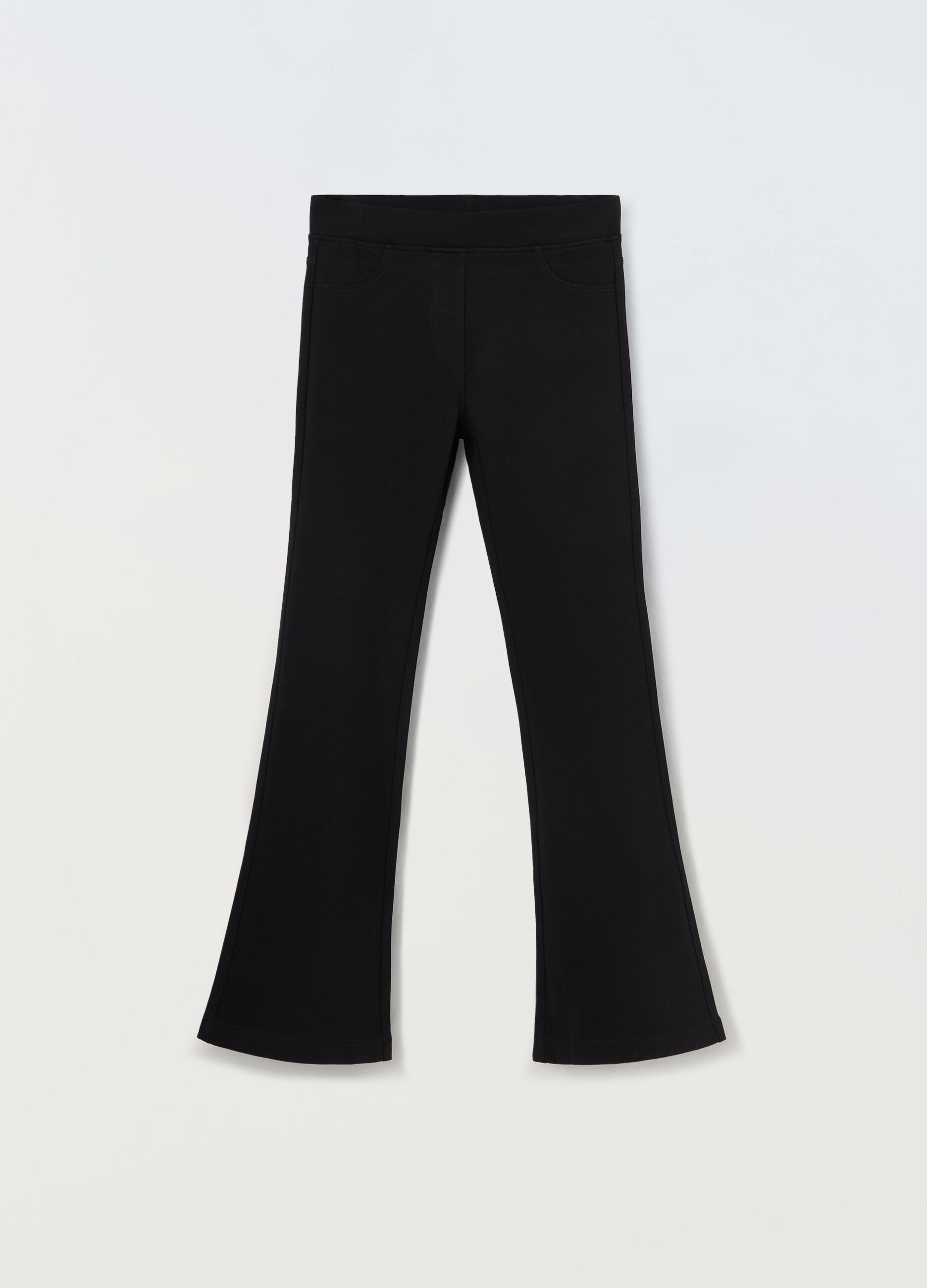 Treggings flare fit in french terry stretch ragazza_0