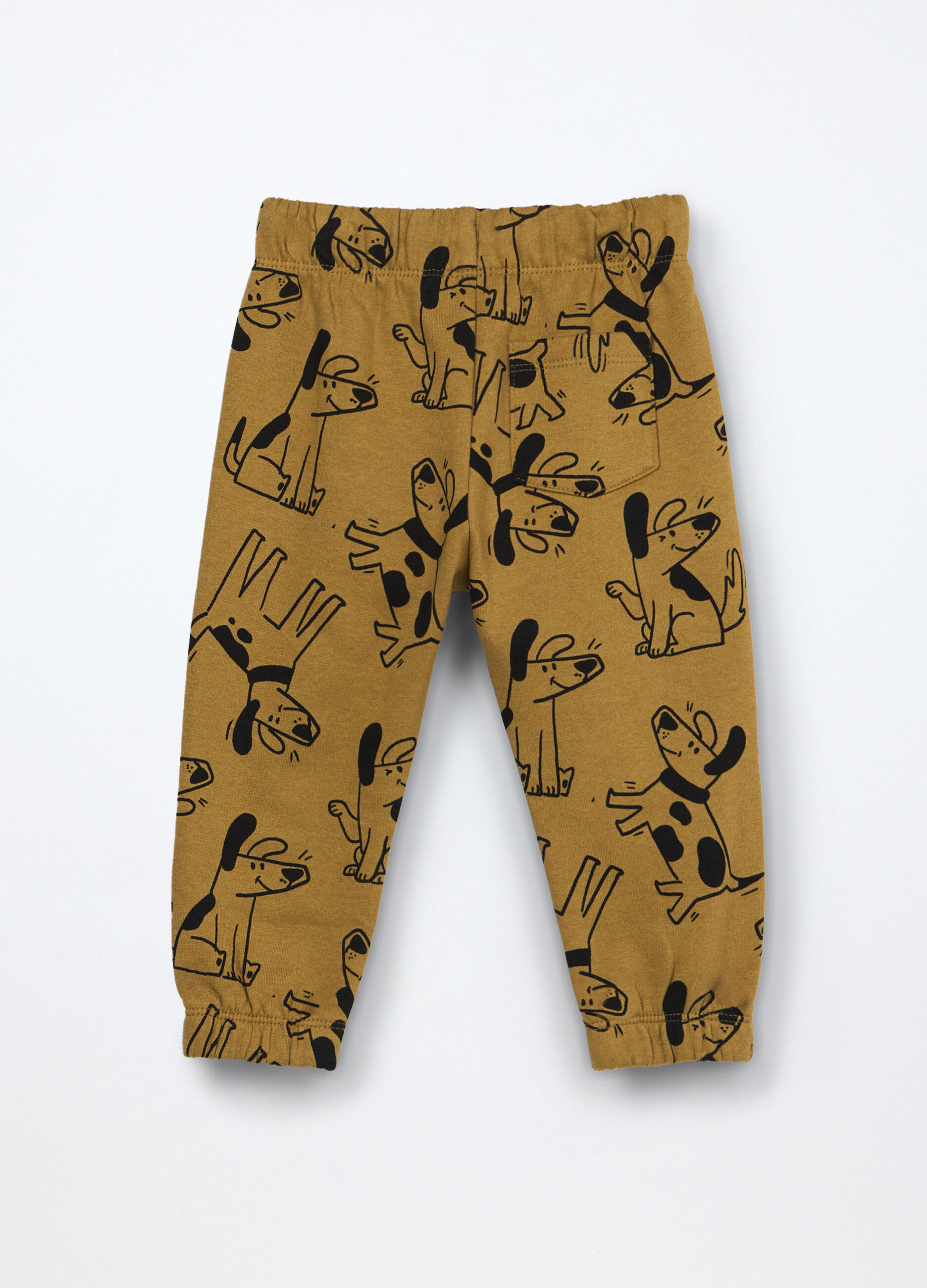 Jogger in puro cotone fleece neonato_1