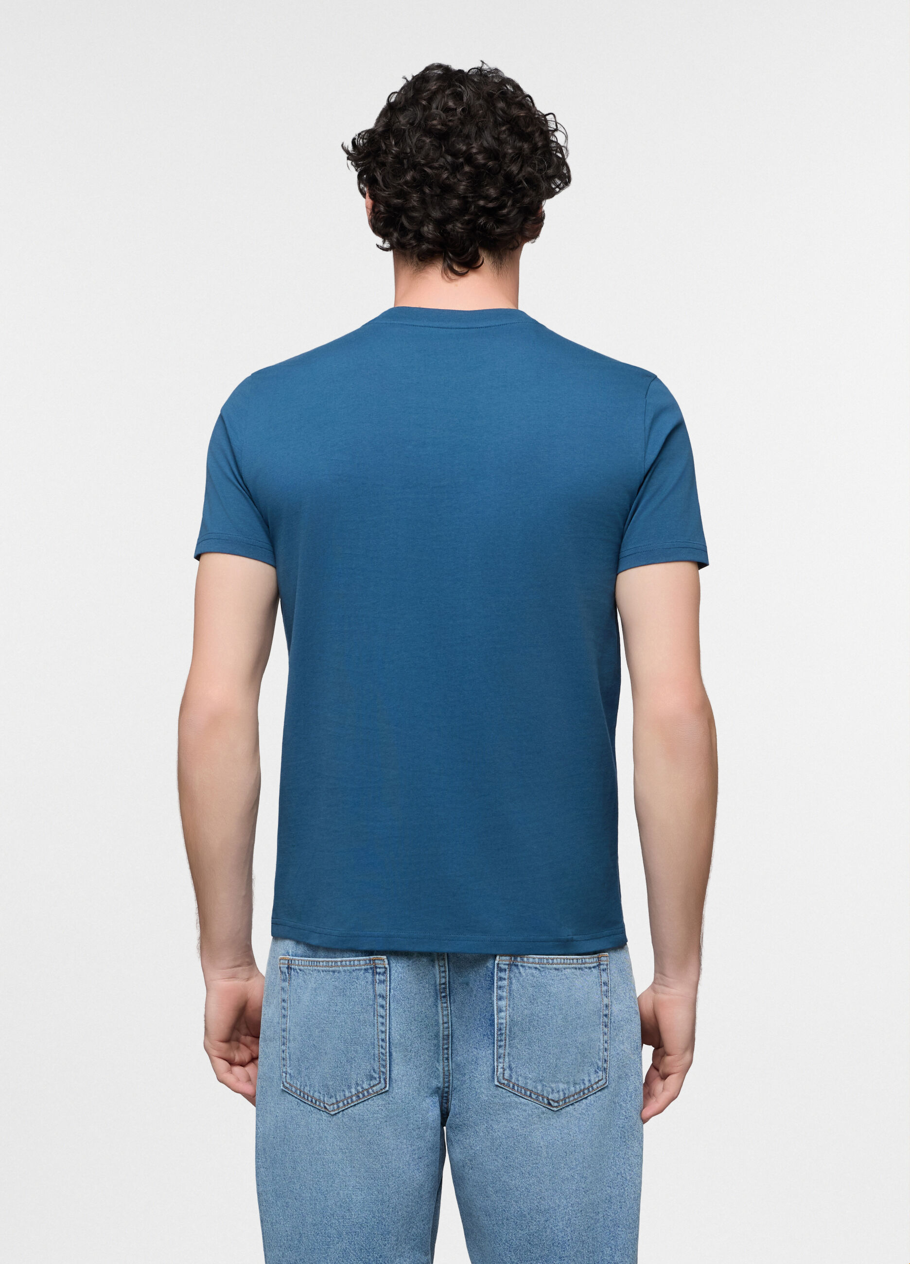 T-shirt in jersey di cotone con stampa uomo_1