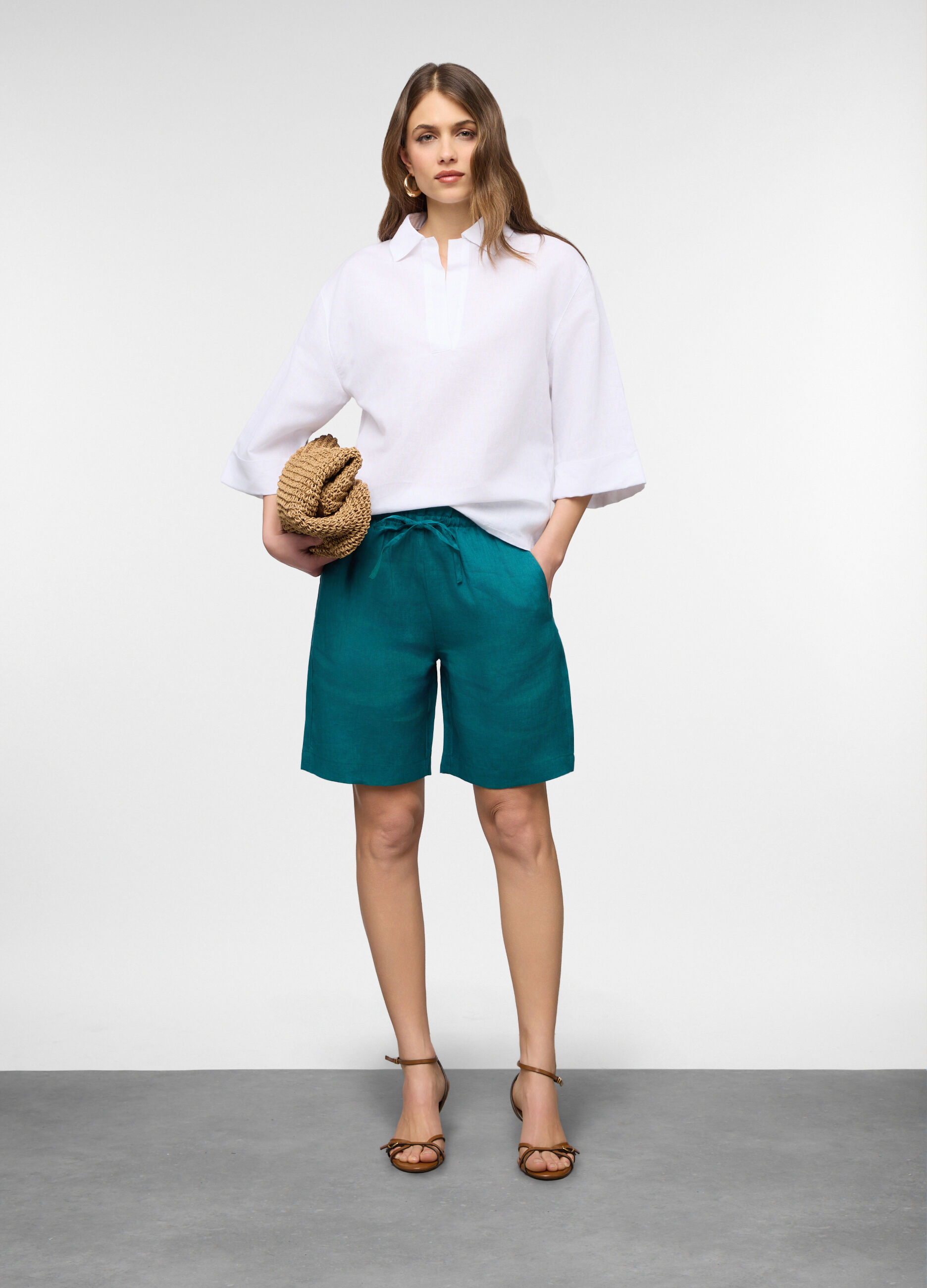 Bermuda in puro lino donna_0