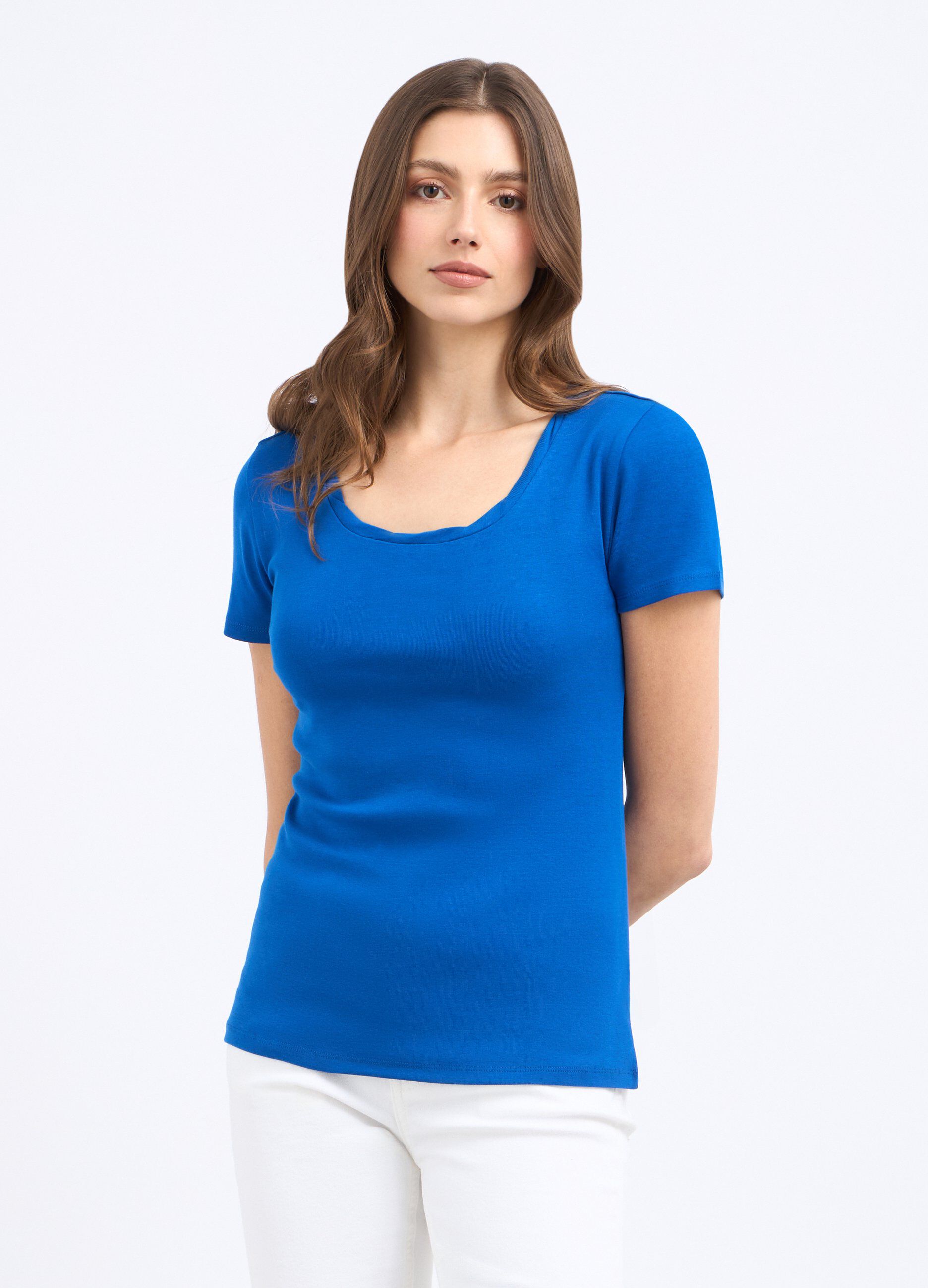 T-shirt in puro cotone donna_0