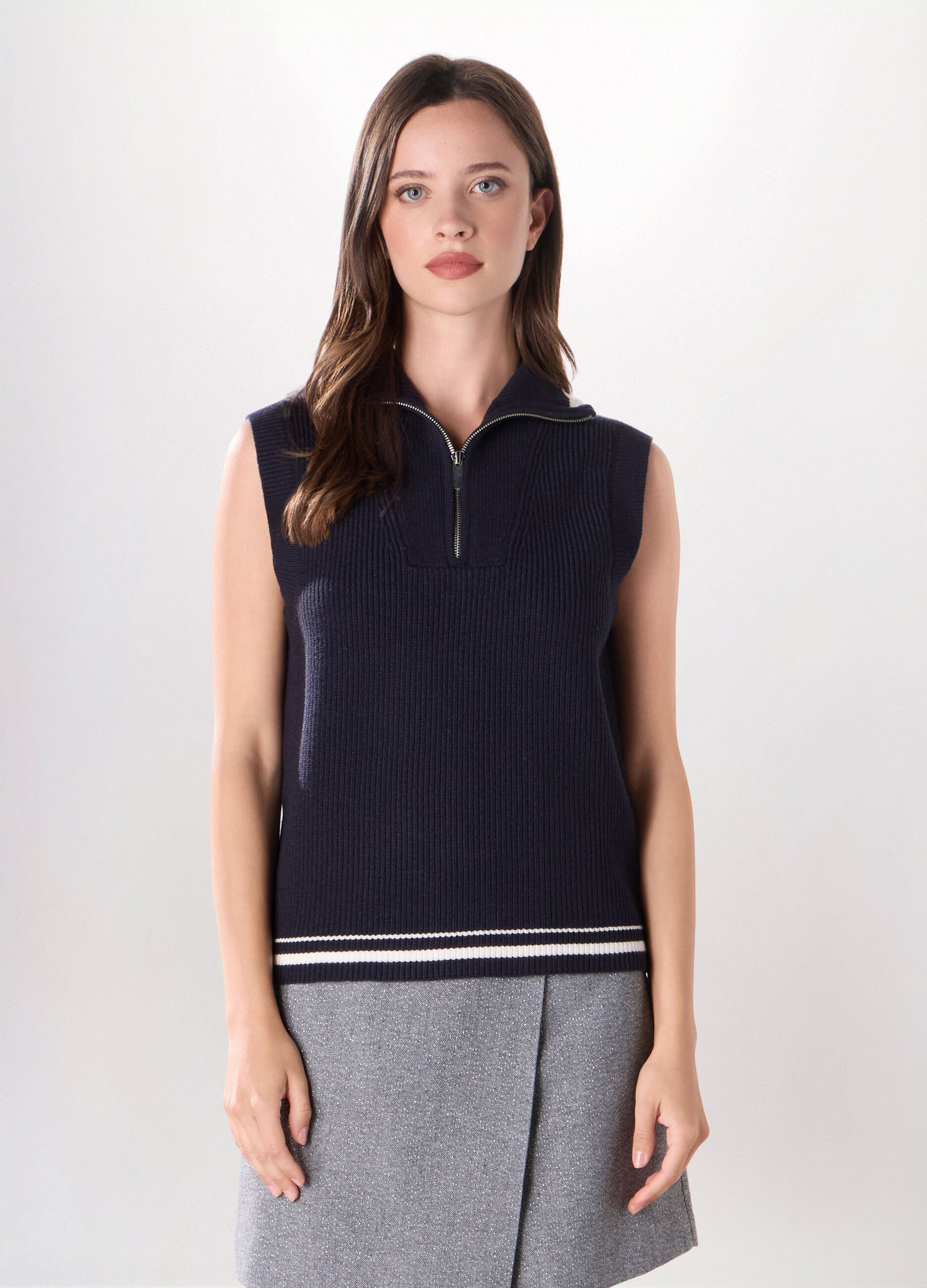 Gilet tricot misto viscosa donna_0