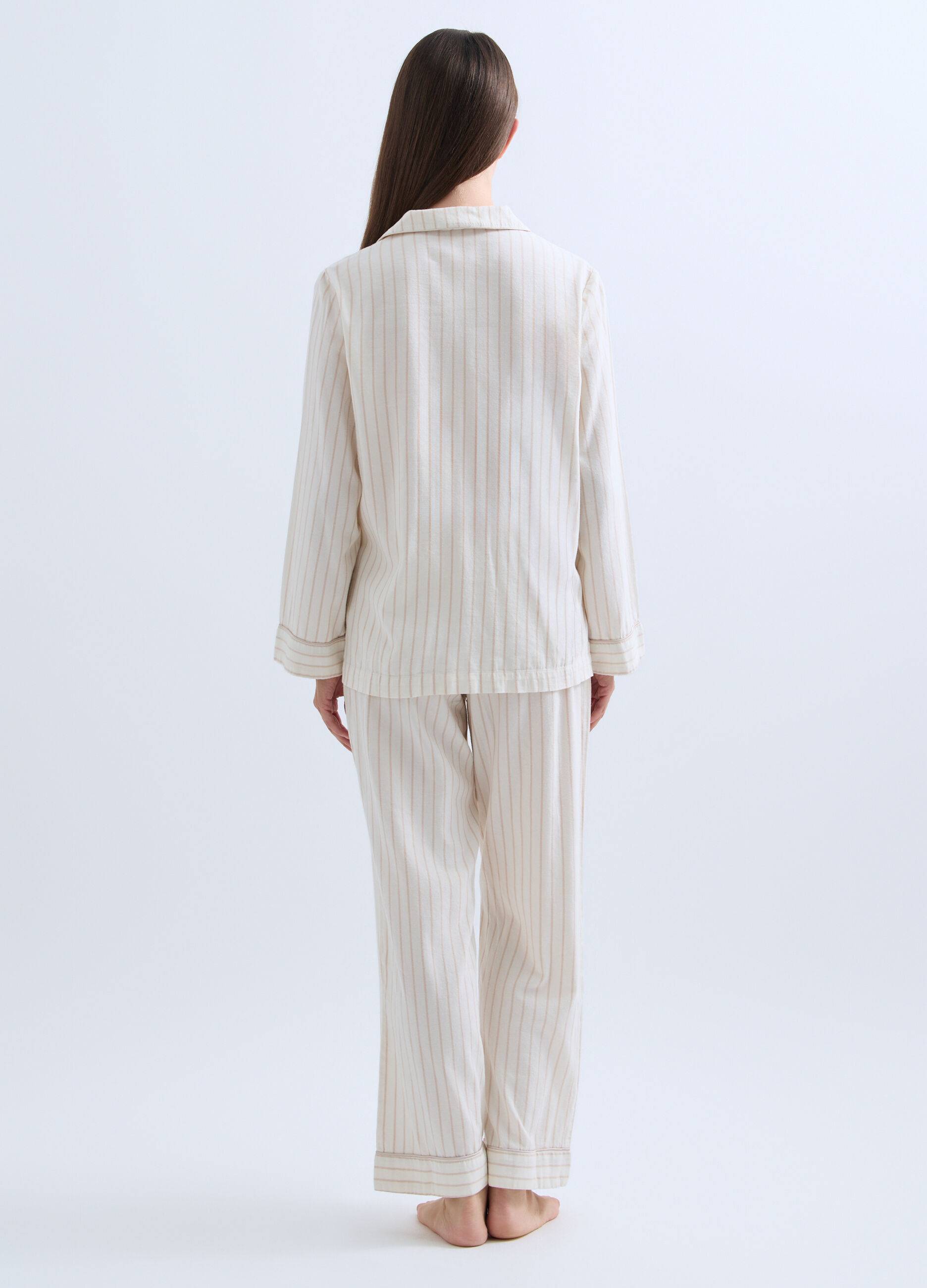 Set pigiama lungo in cotone misto moda donna_1