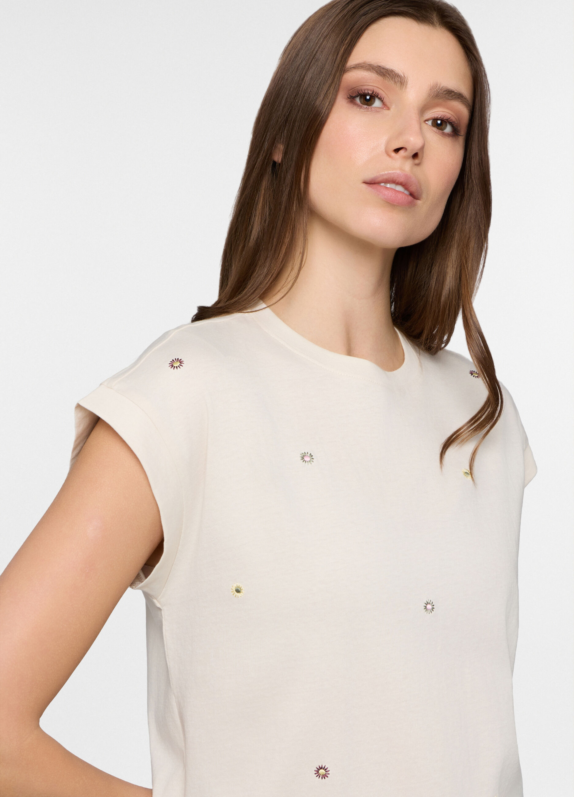 T-shirt girocollo donna _2