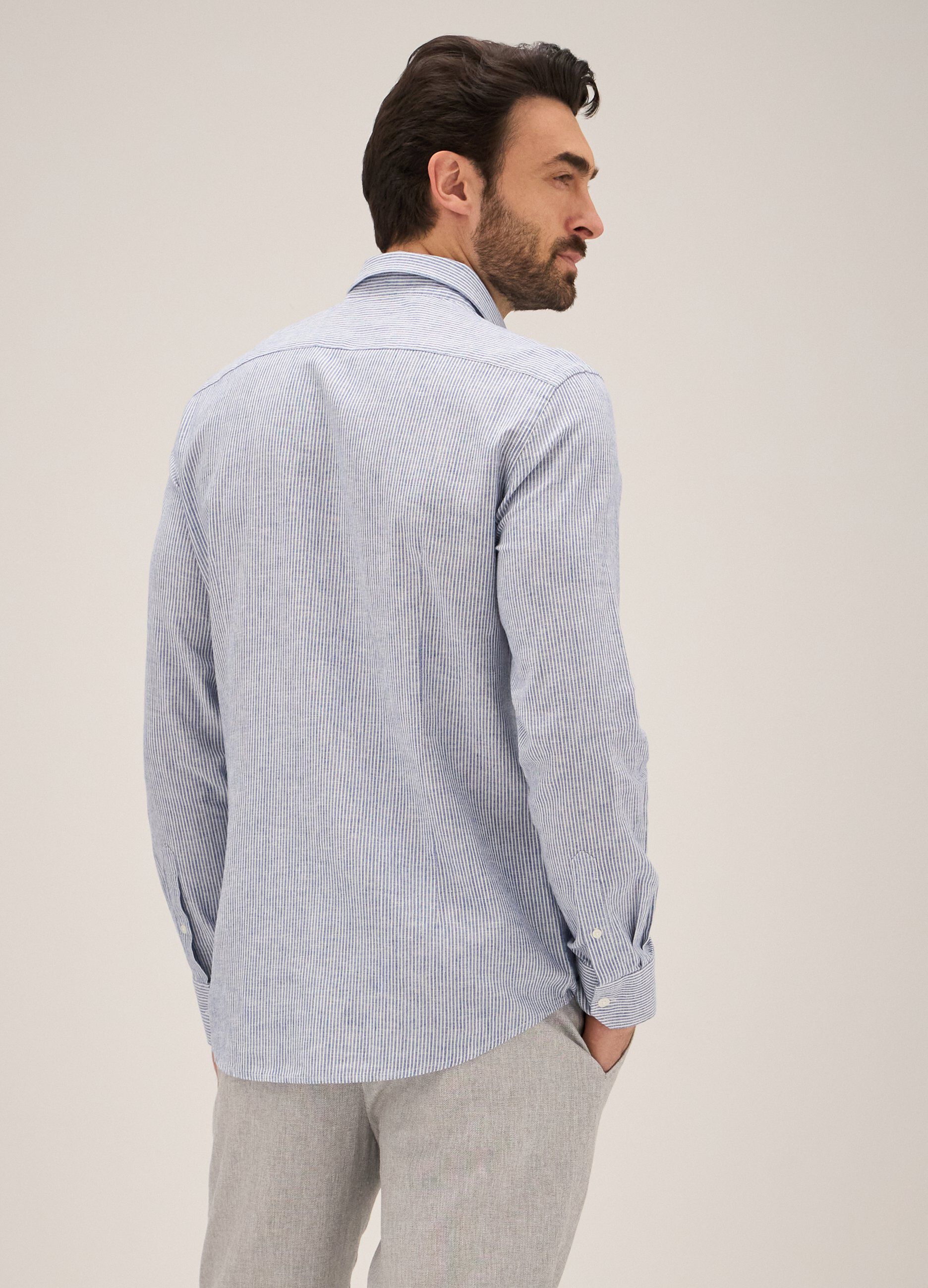Camicia Rumford in misto lino uomo_1