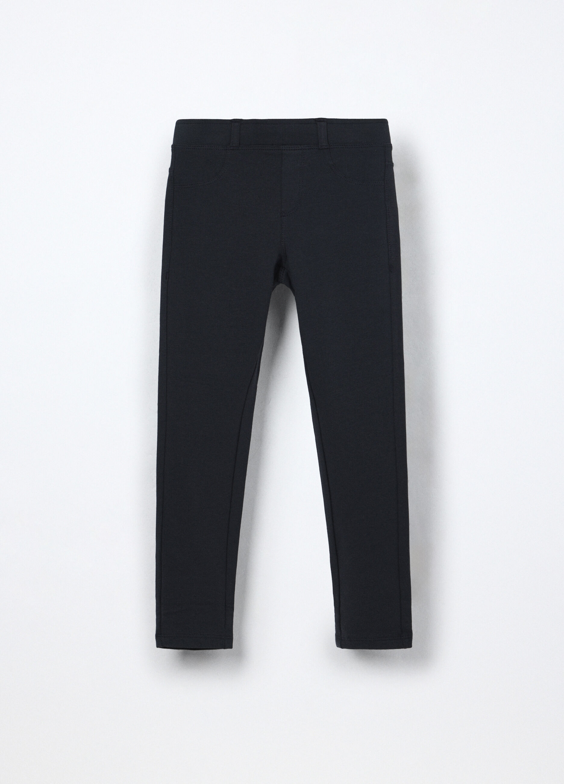 Treggings in french terry di cotone stretch bambina_0