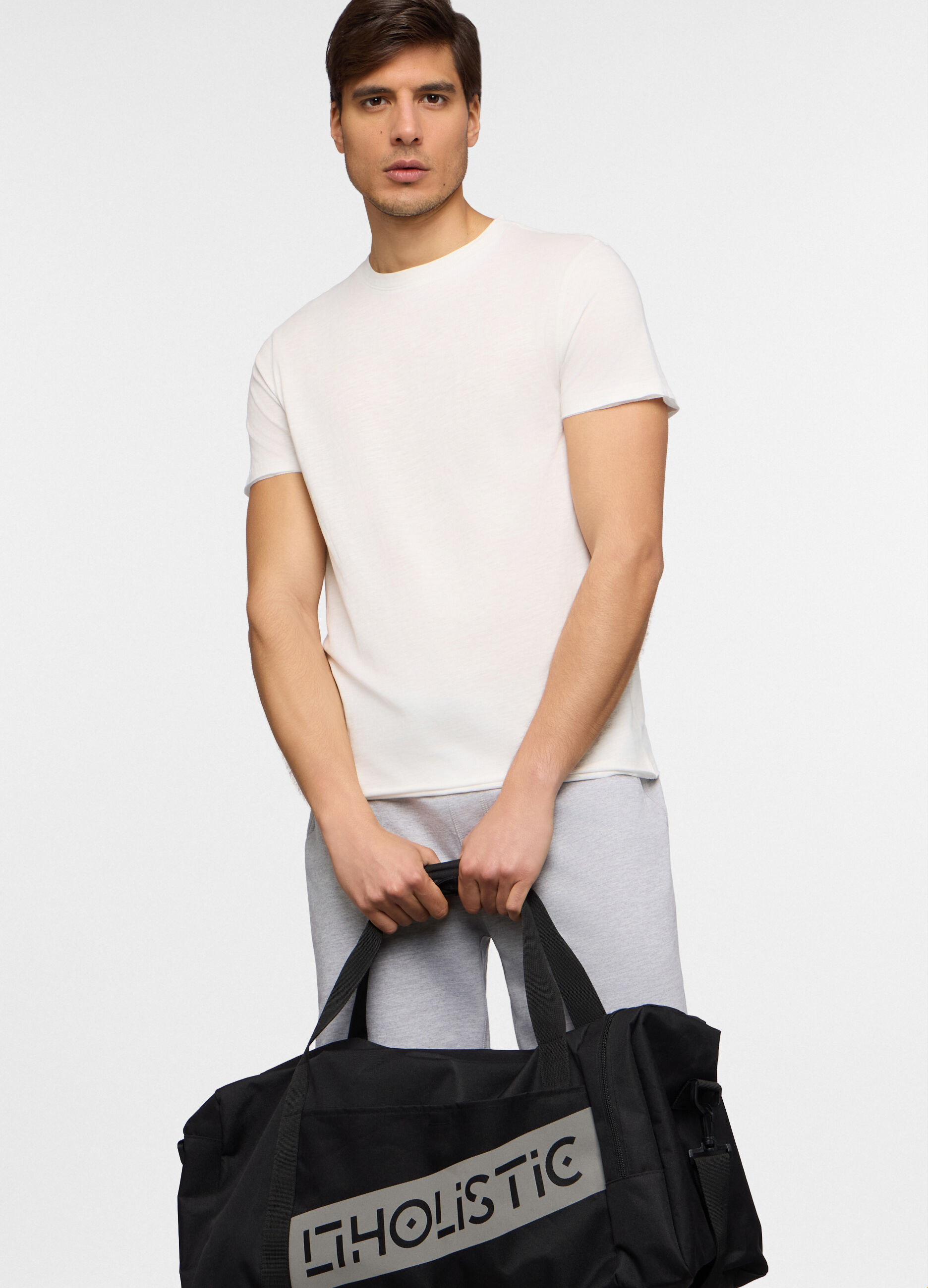 T-shirt a maniche corte slim fit in cotone uomo_0