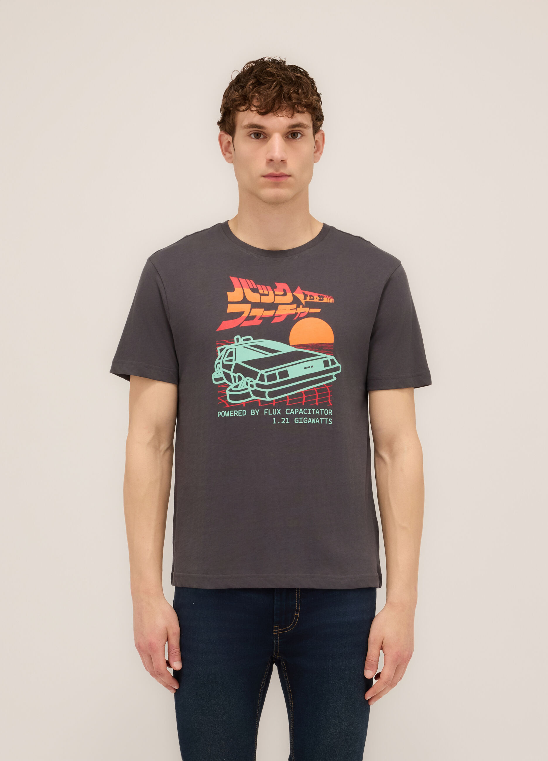 T-shirt girocollo stampa Back to the Future uomo_0