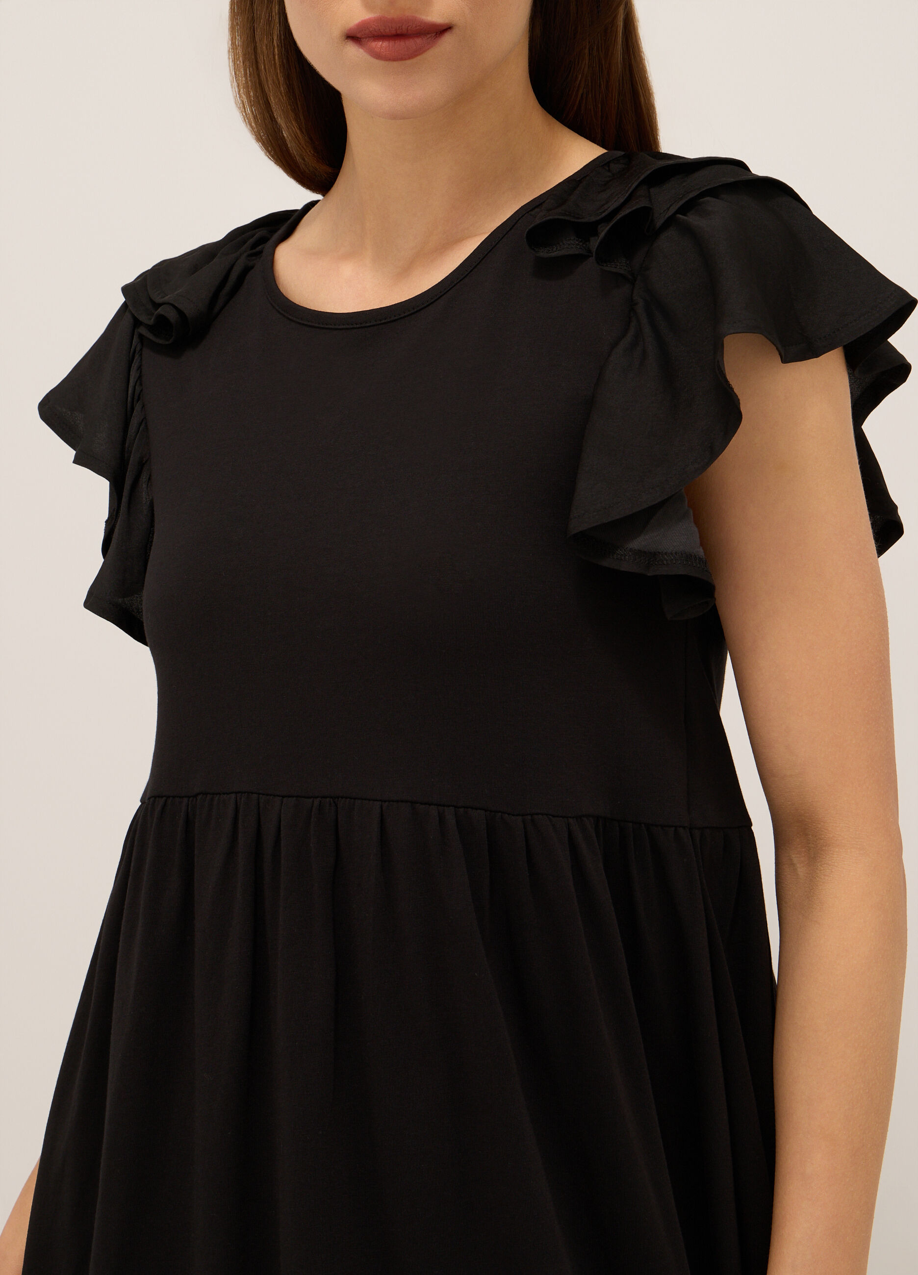 Abito corto in jersey di puro cotone donna_2