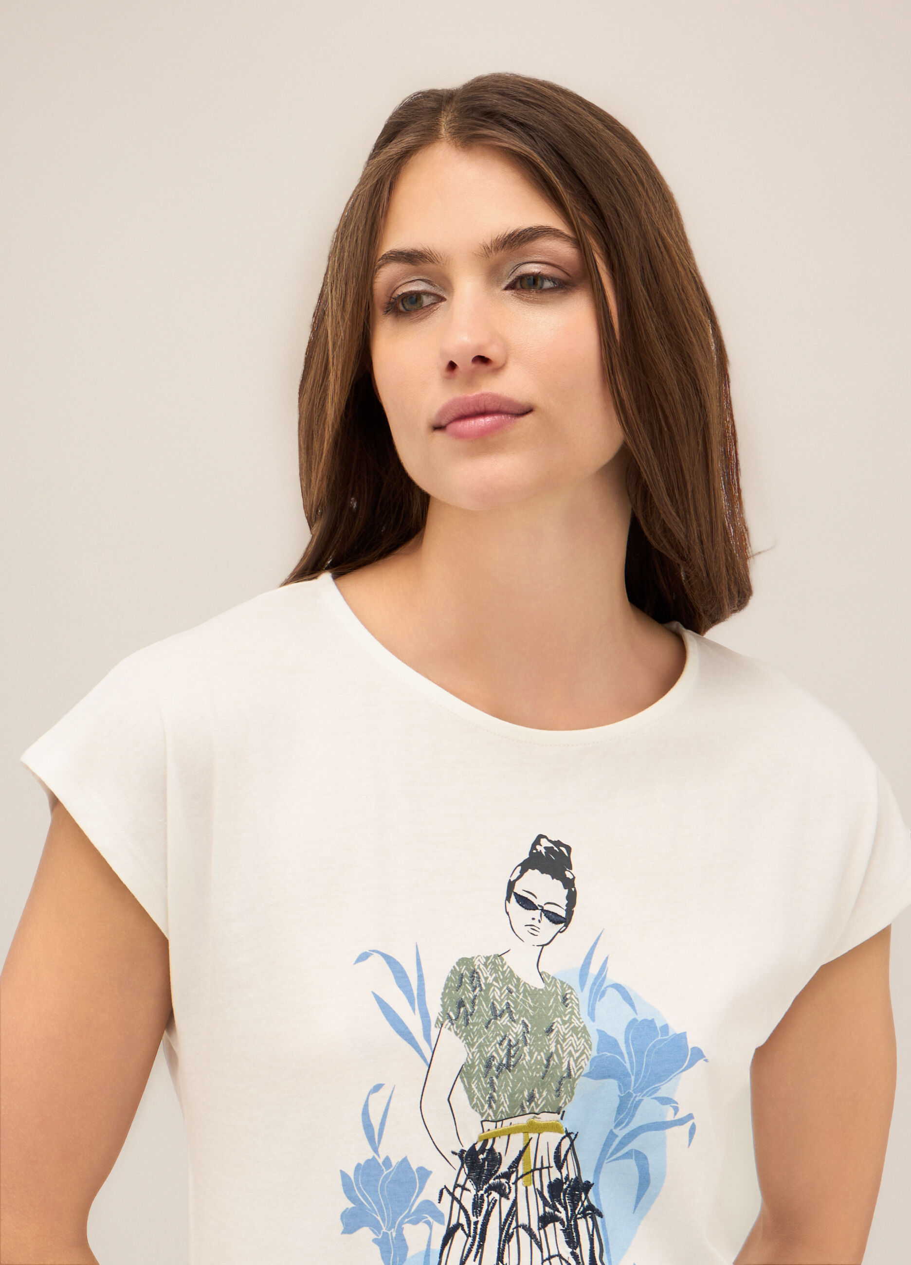 T-shirt in puro cotone donna