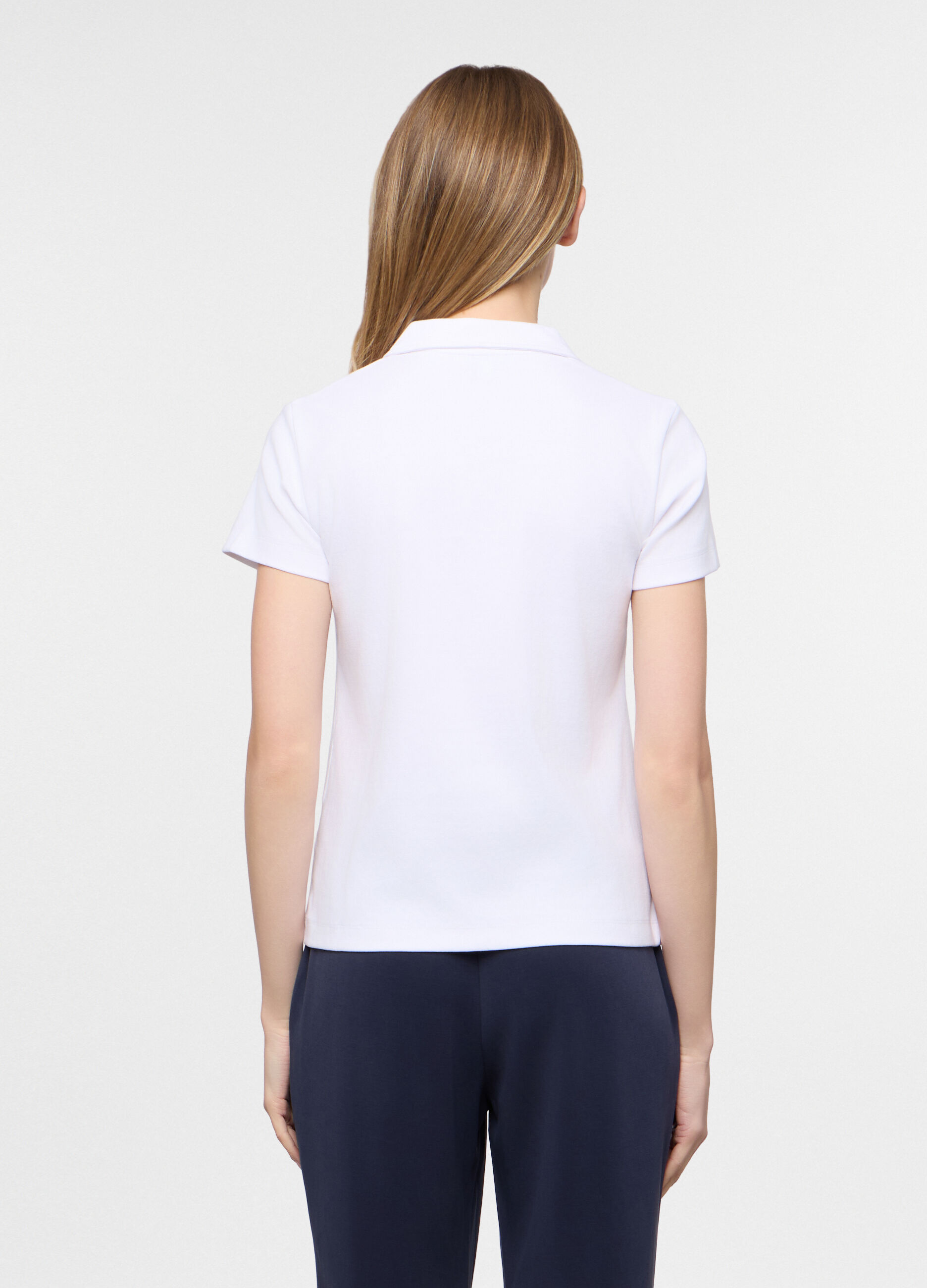 Polo in costina stretch donna_1