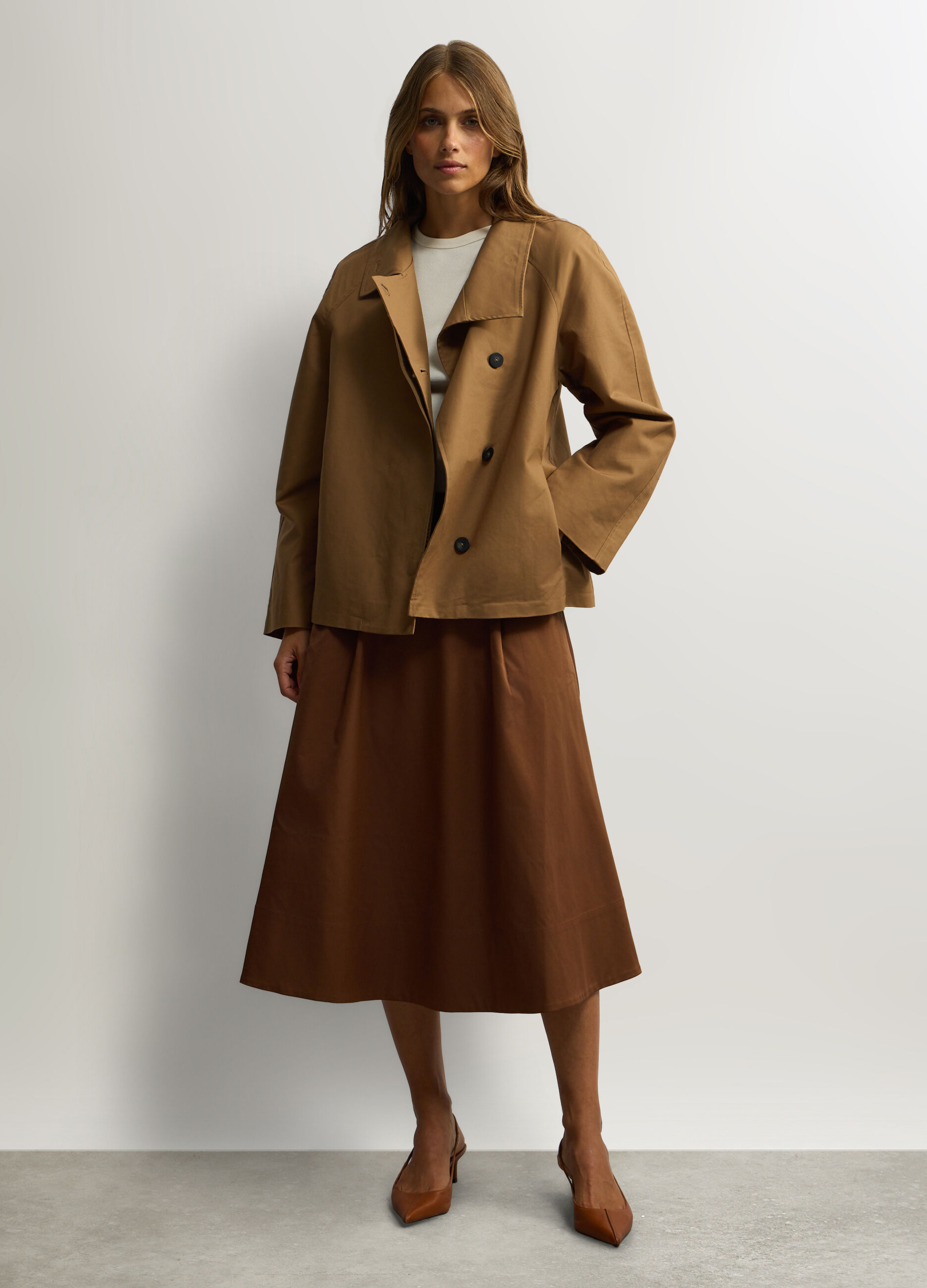 Trench Fit Over in puro cotone donna_0