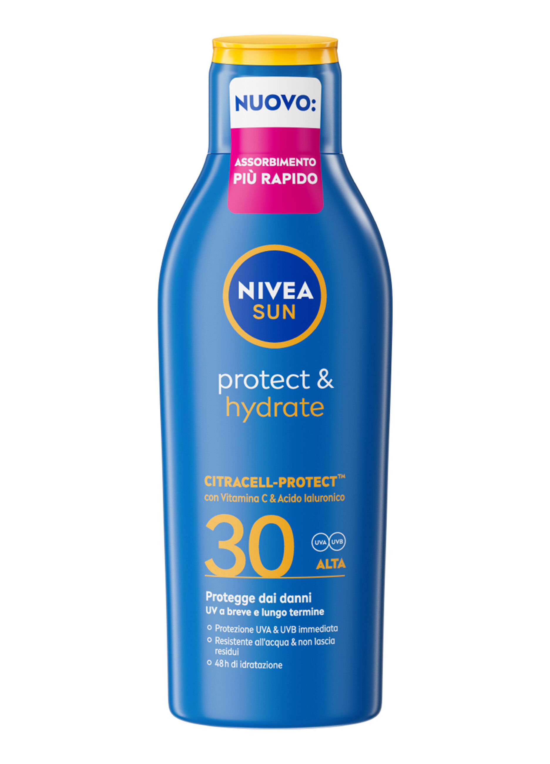 Nivea Sun Latte Solare Protect & Hydrate SPF30 200 ml, Crema solare 30 idratante per 48 ore_0