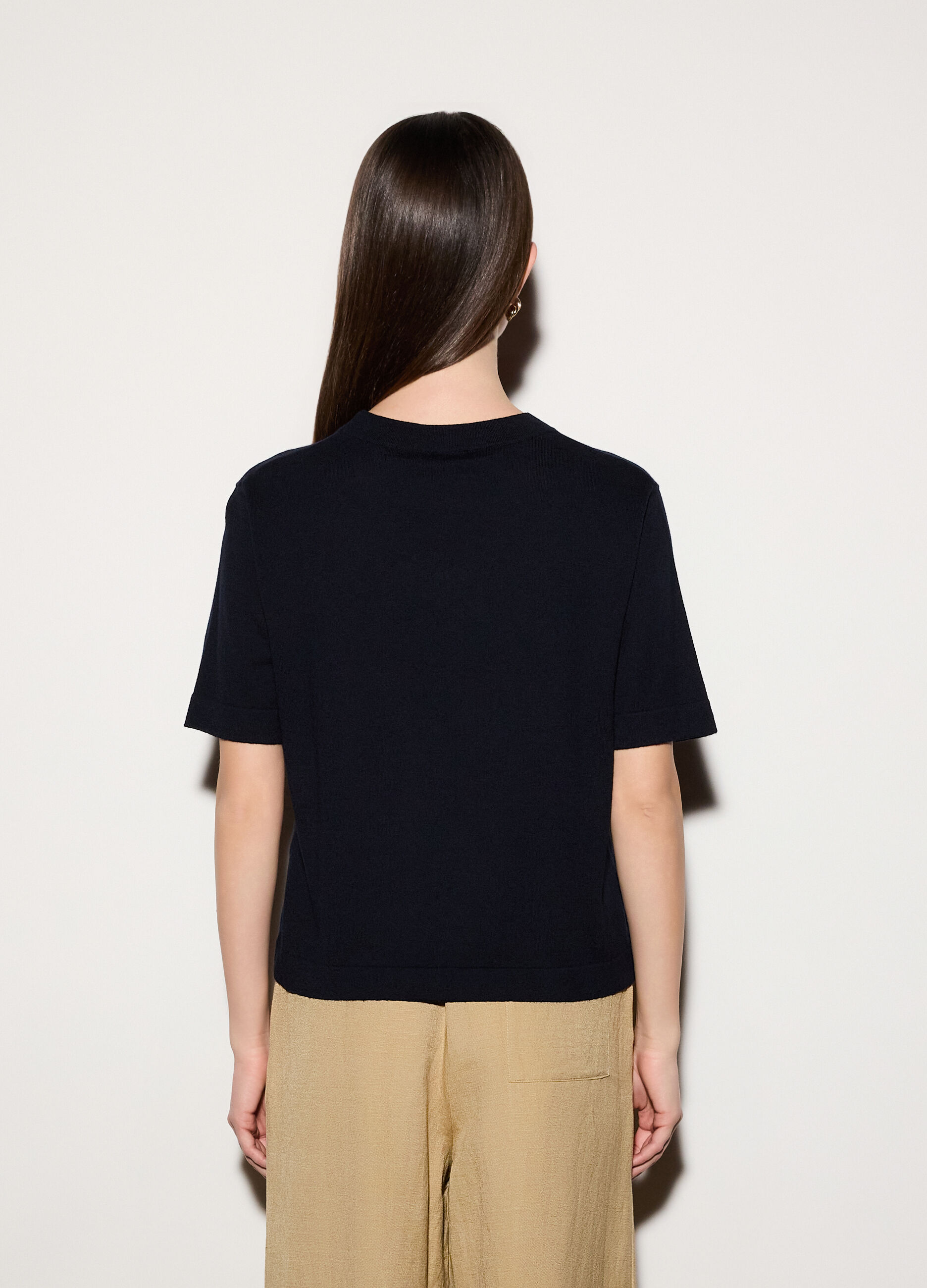 Maglia girocollo rasata donna_2