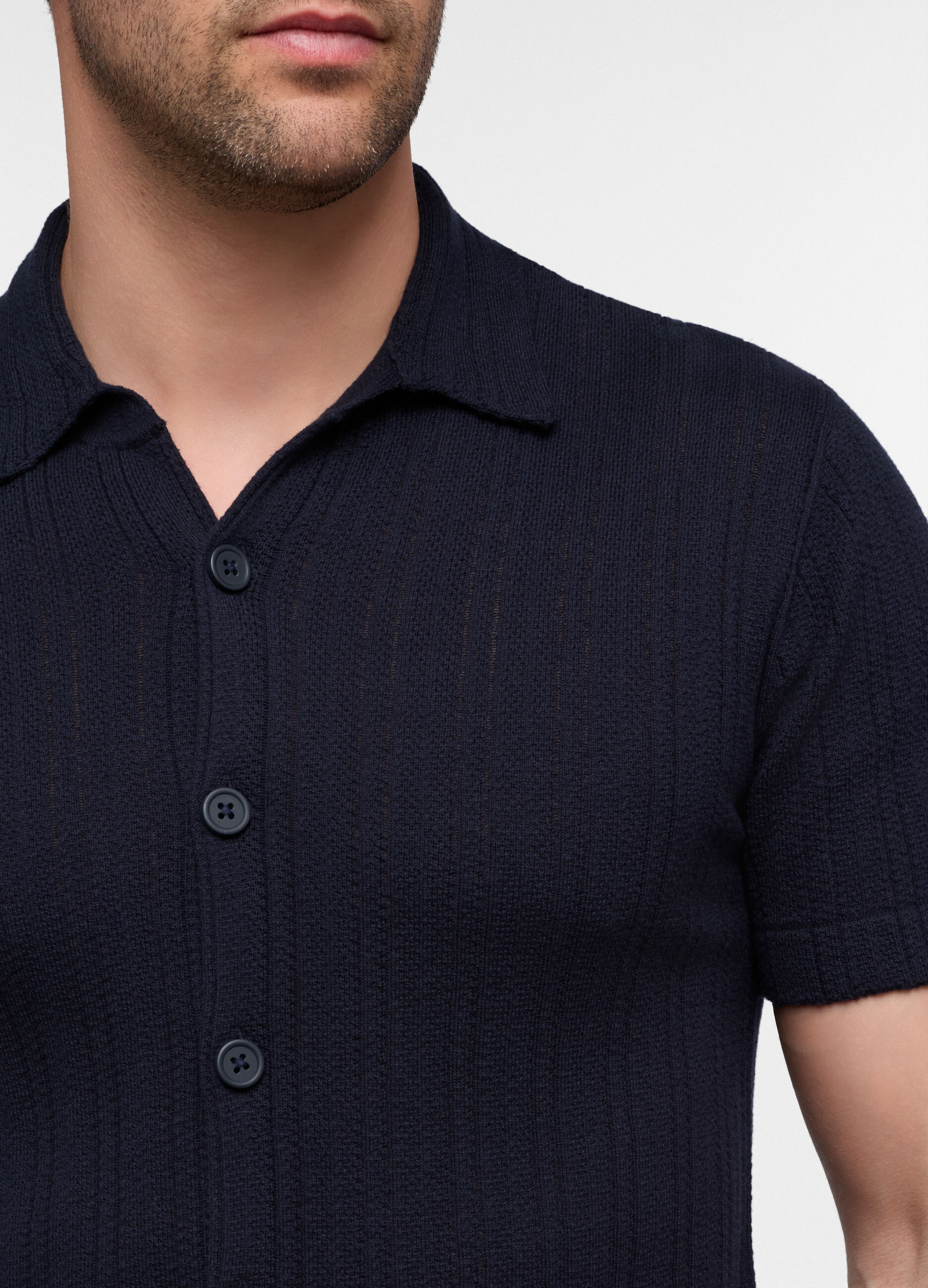 Polo a maniche corte in maglia uomo_2