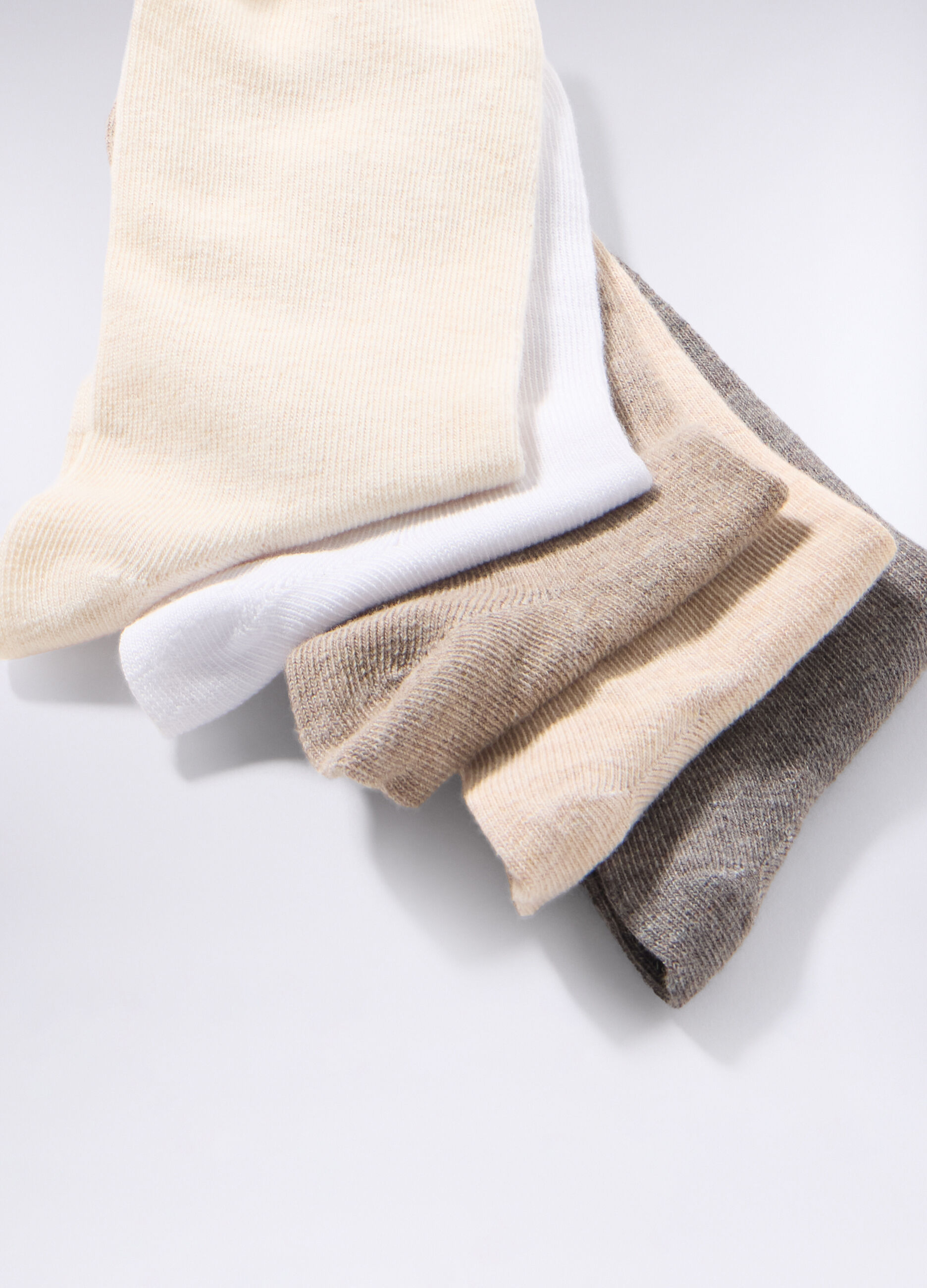 Pack 5 calze corte misto cotone stretch donna_1