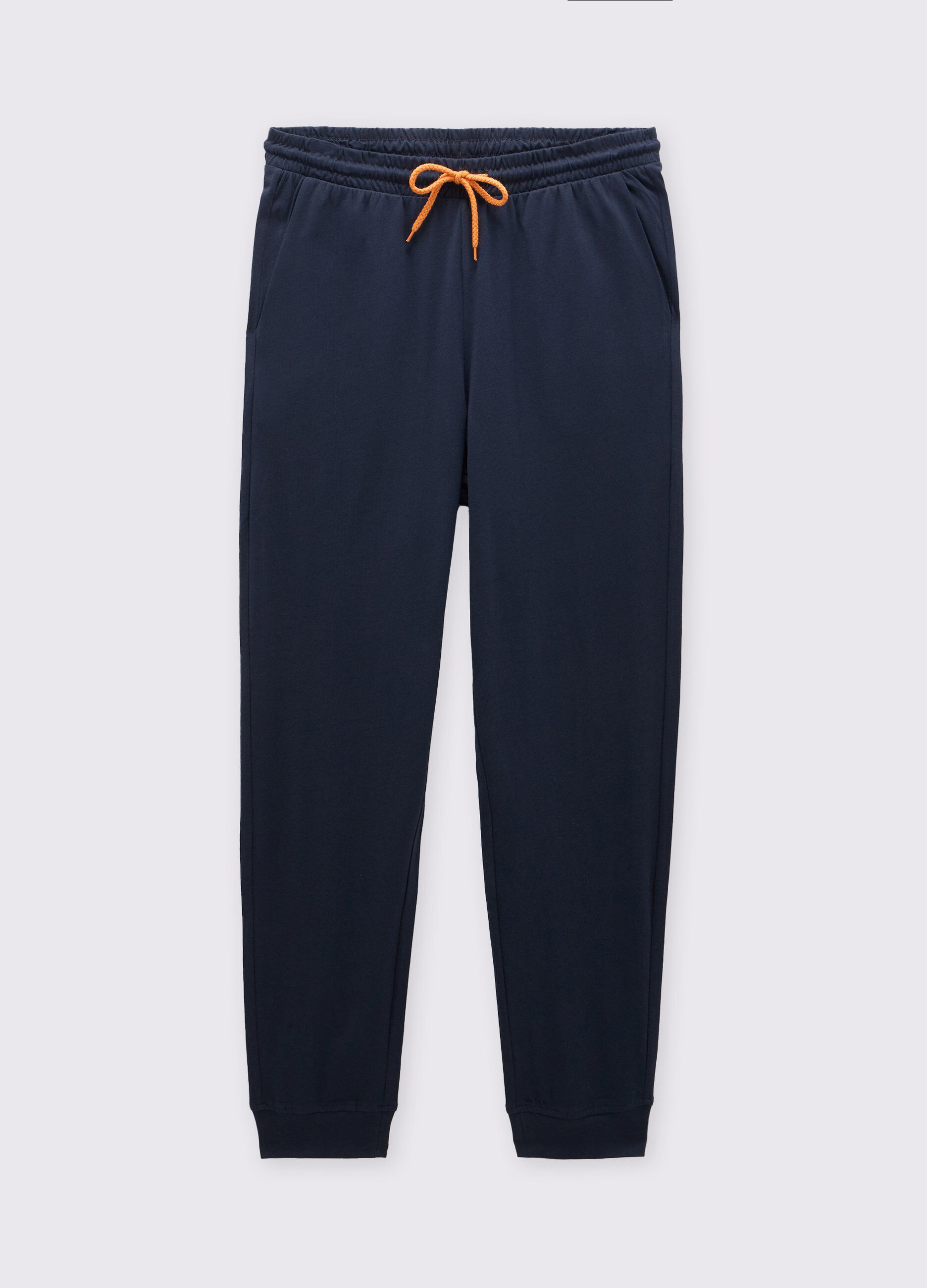 Pantalone pigiama in puro cotone jersey uomo_0