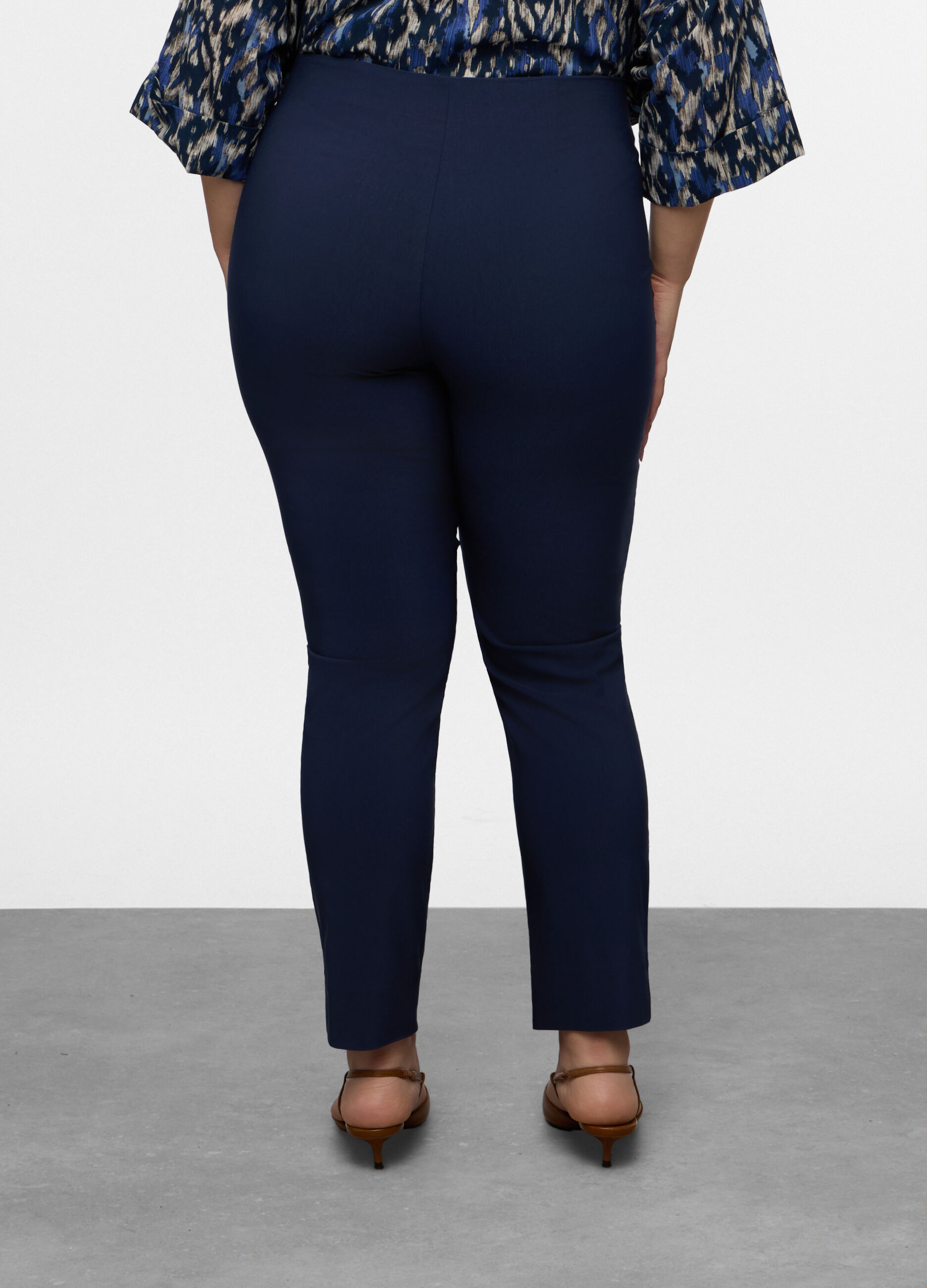 Pantaloni Fit Regular in misto viscosa stretch donna_1