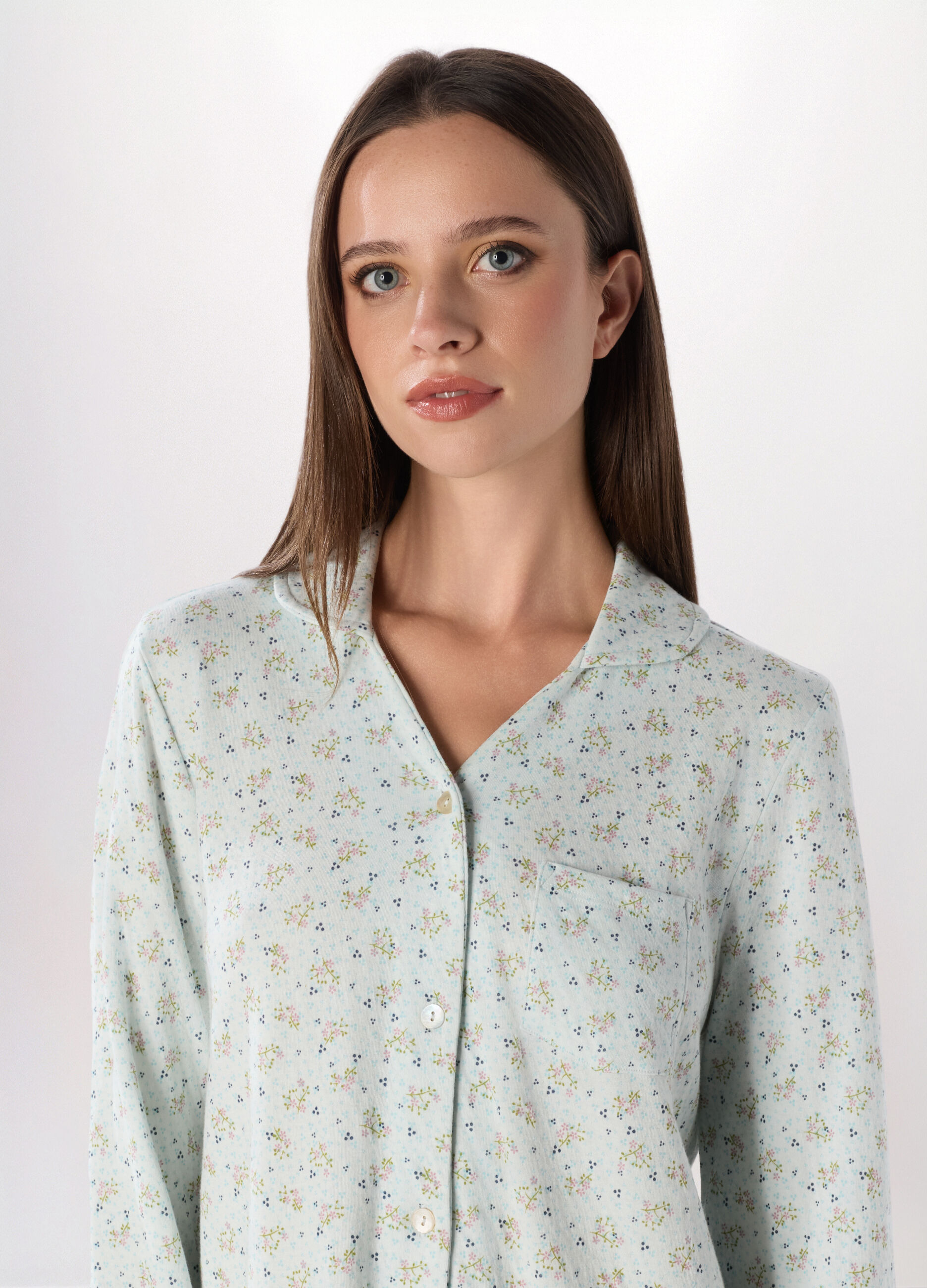 Camicia da notte in puro cotone donna_2