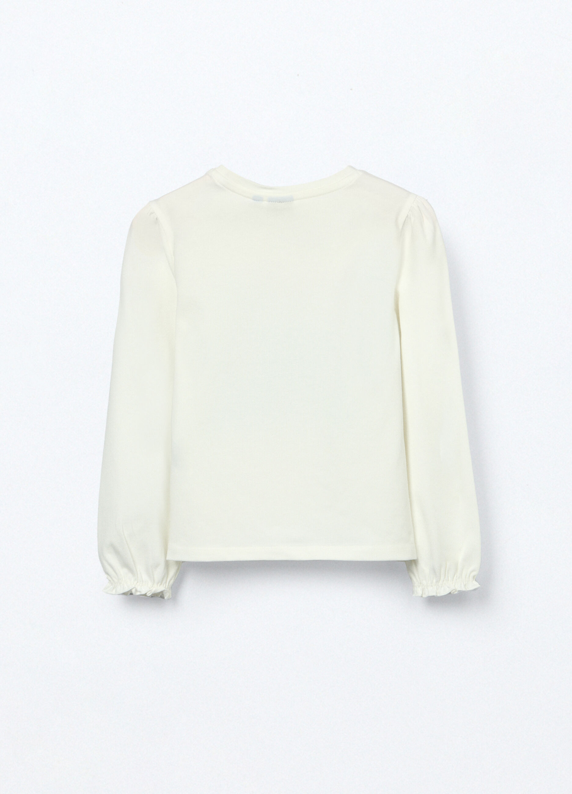 T-shirt in jersey di cotone stretch bambina_1