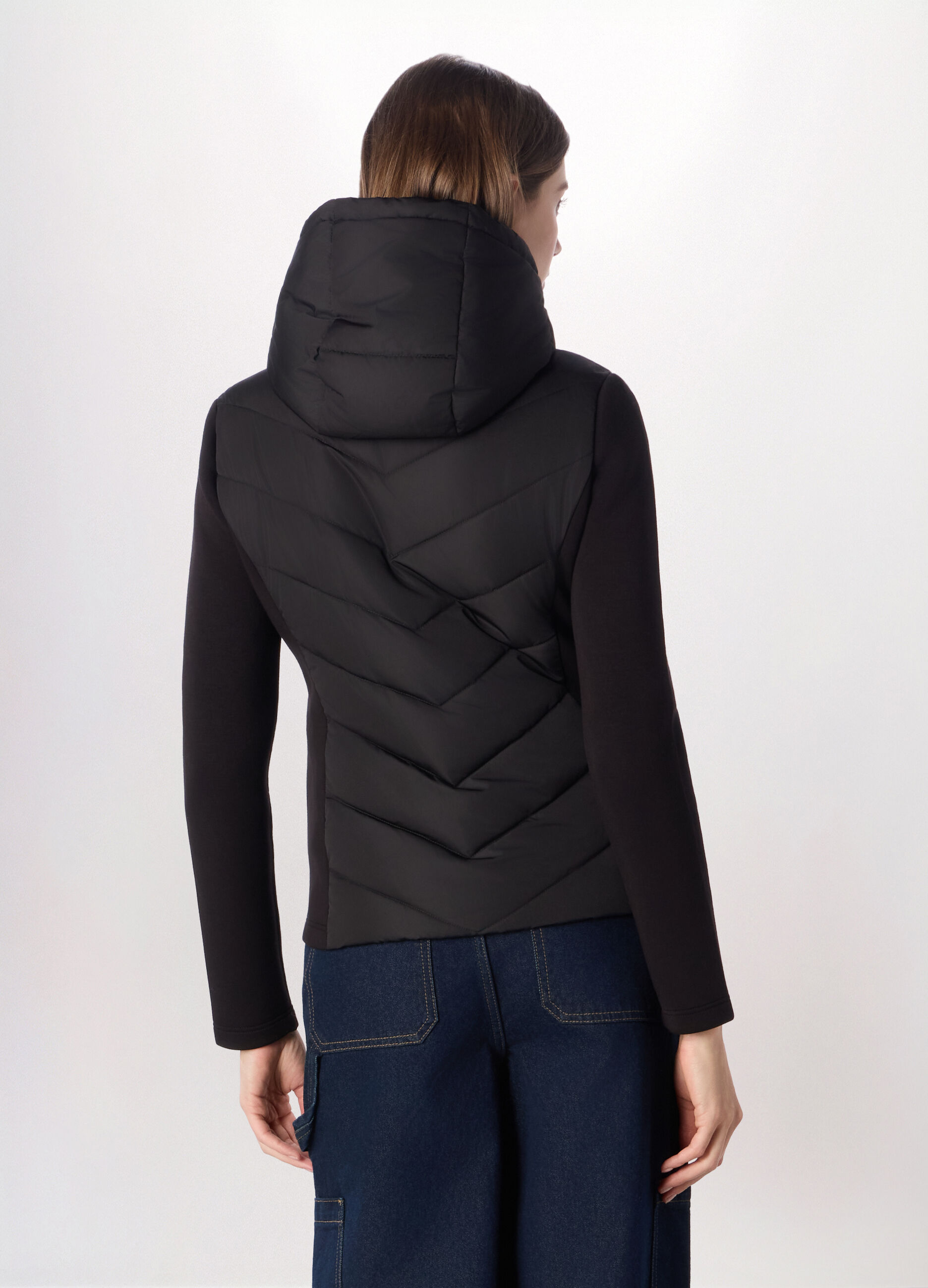 Giubbino imbottito con cappuccio donna_1