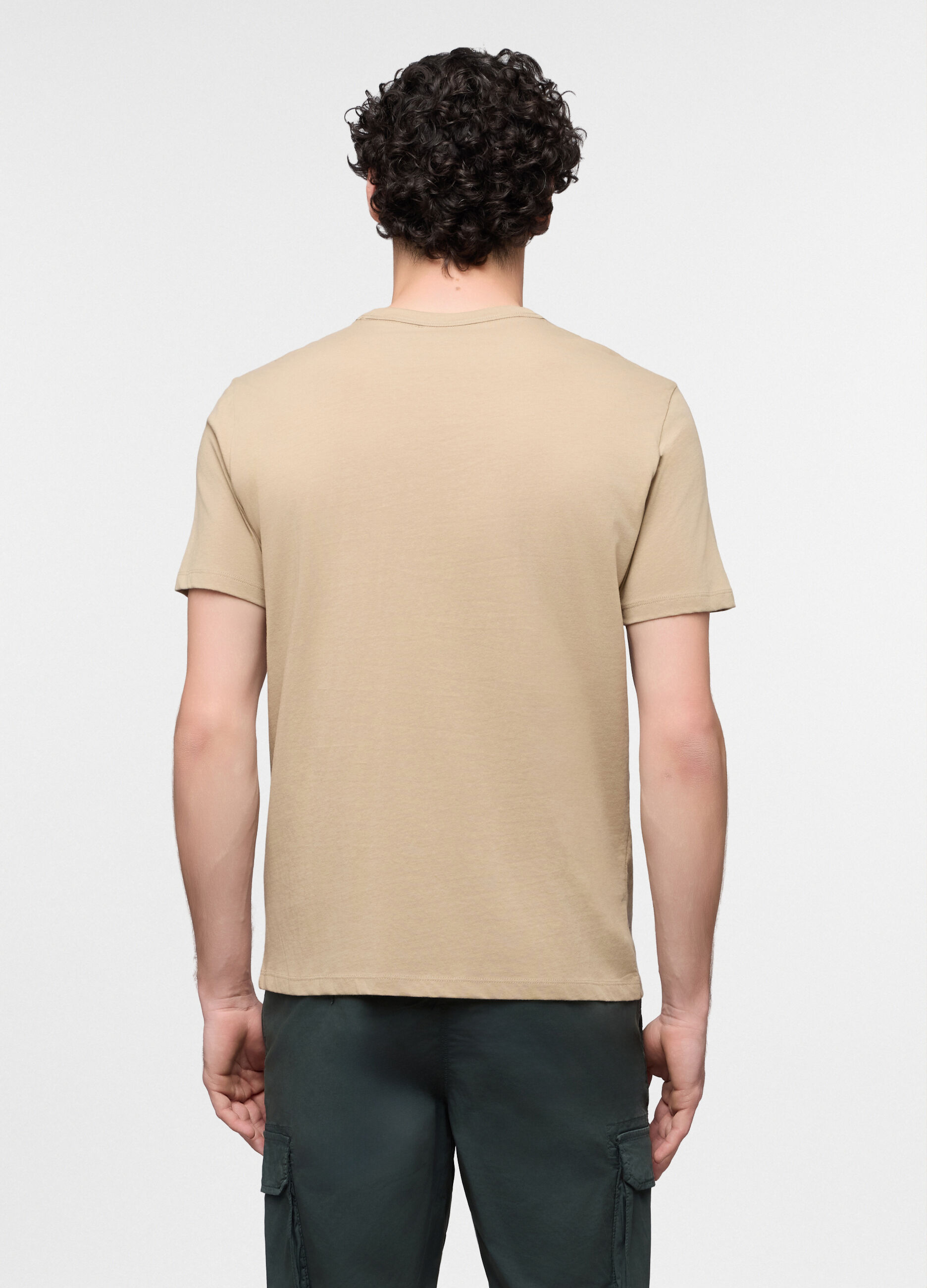 T-shirt girocollo in jersey di puro cotone uomo_1