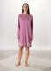 Camicia da notte in cotone con pizzo donna_0
