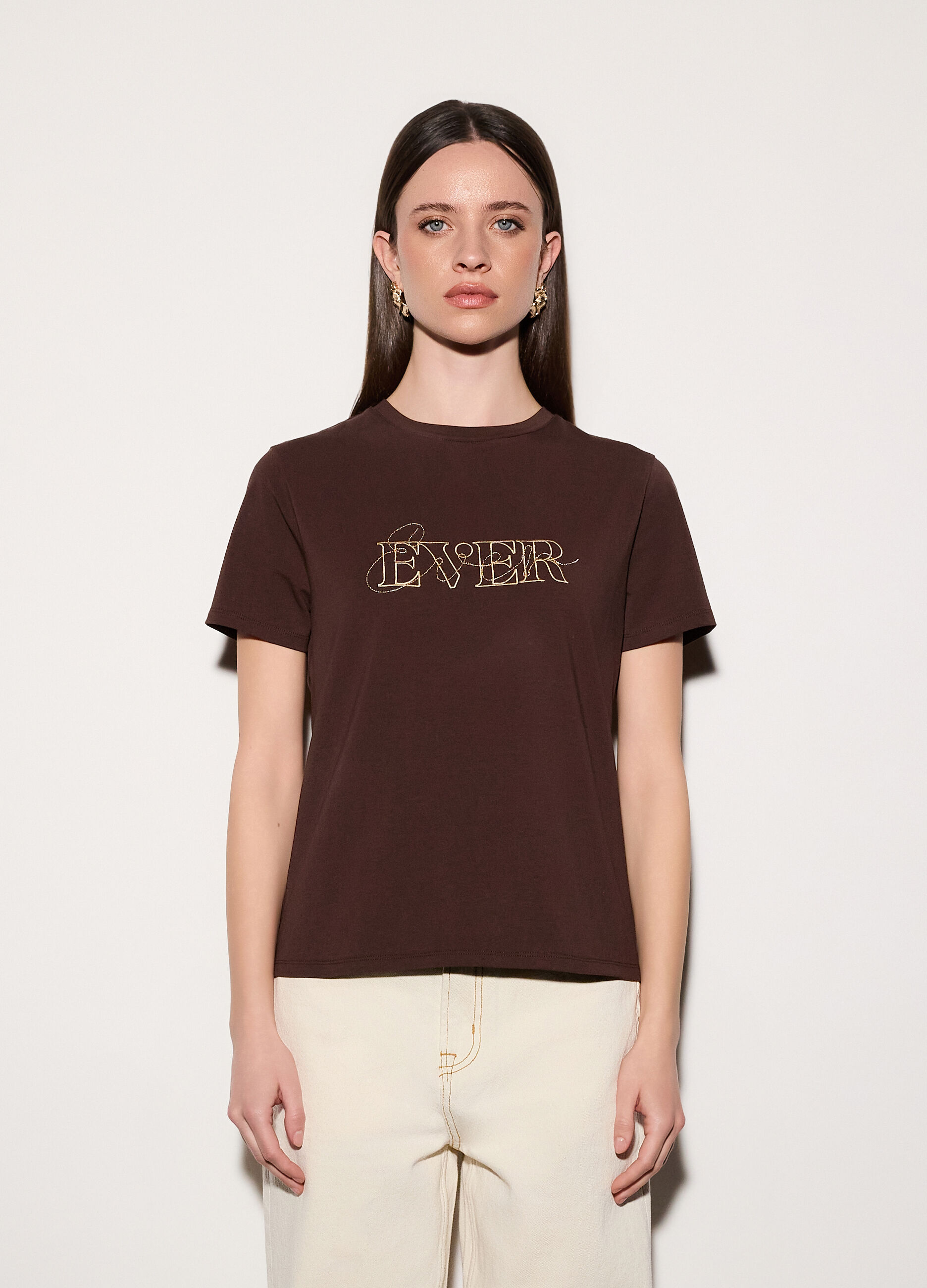 T-shirt girocollo stretch donna_1