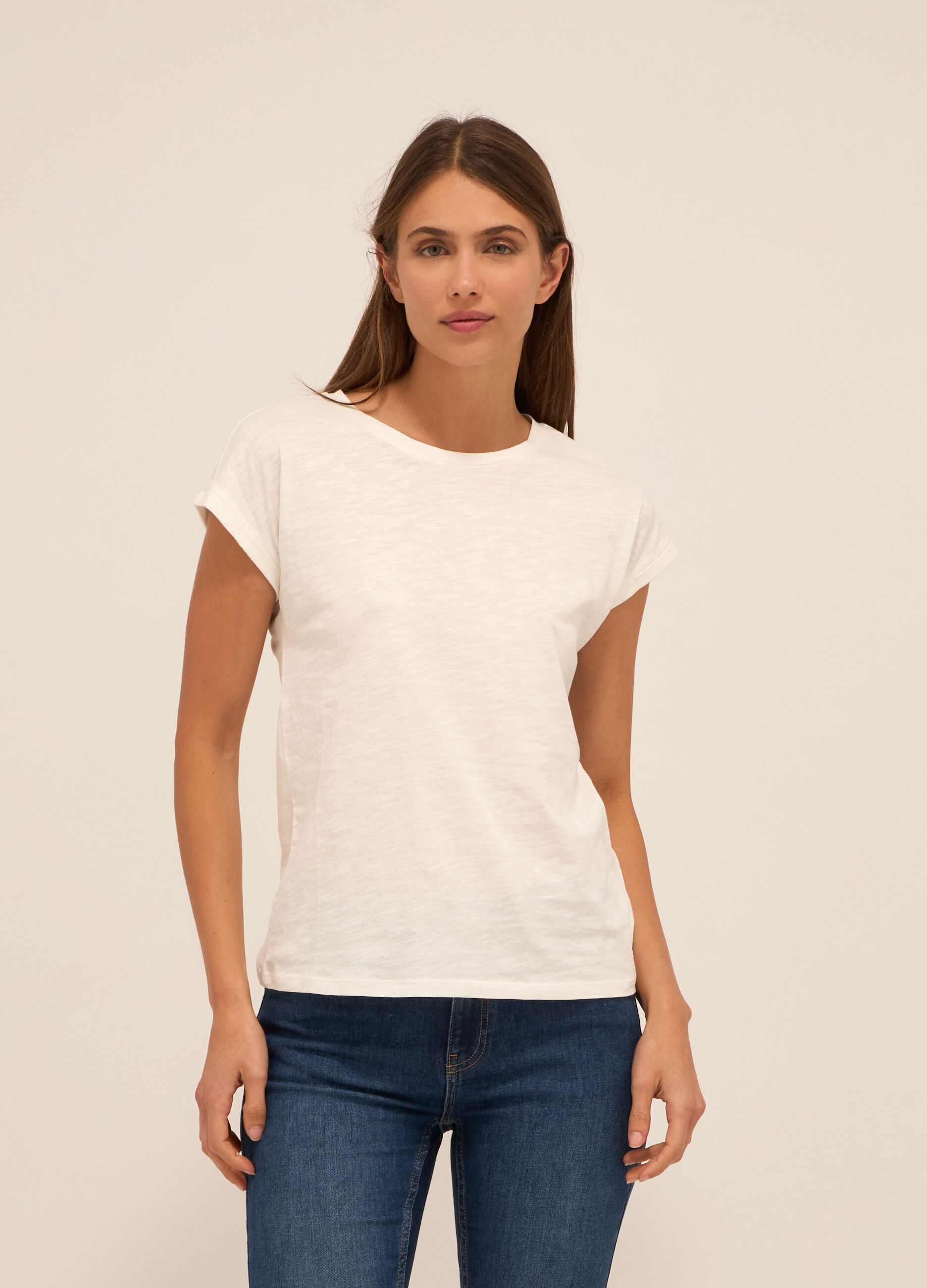 T-shirt in puro cotone donna_0