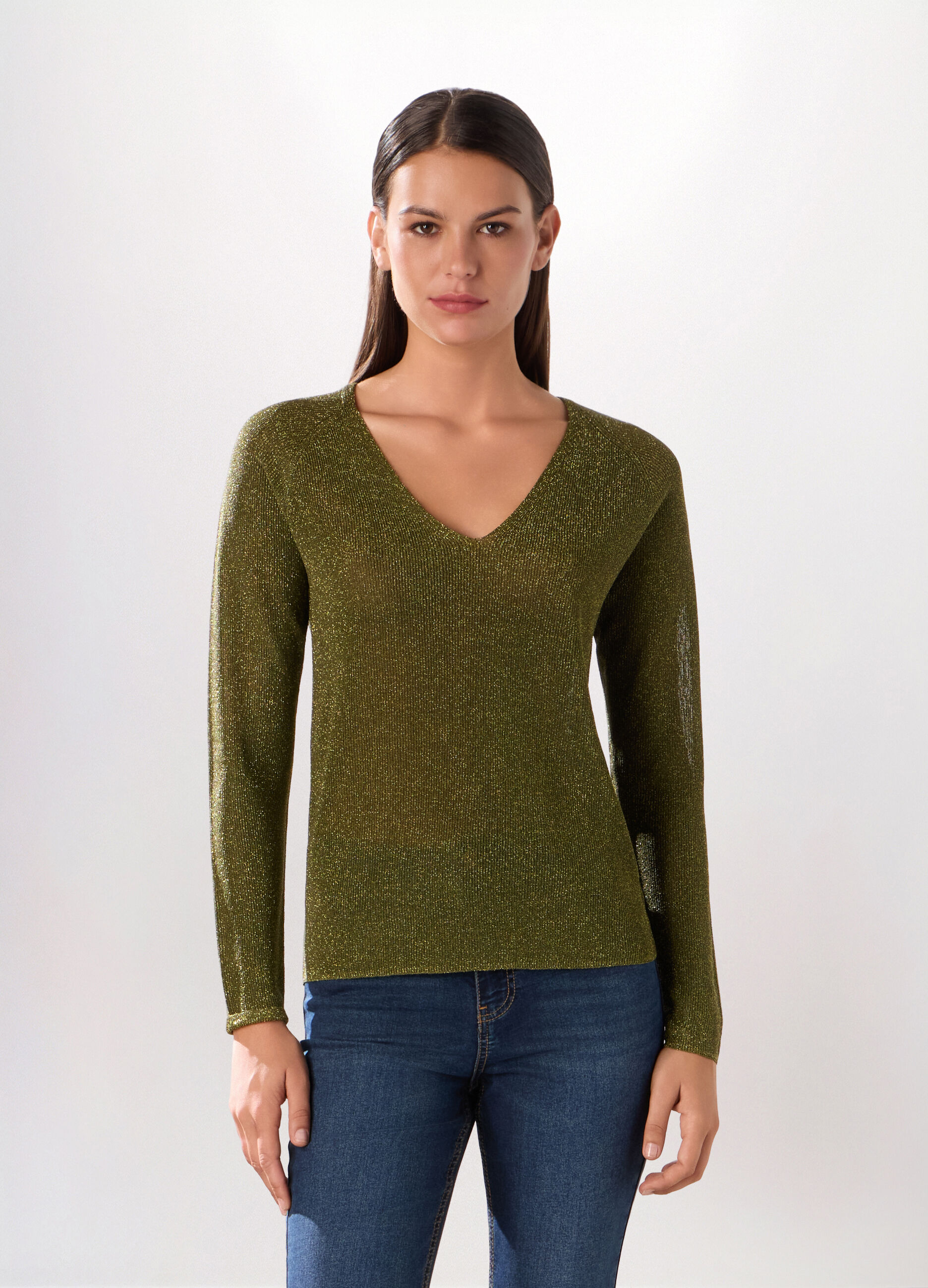 Pullover con scollo a V donna_0
