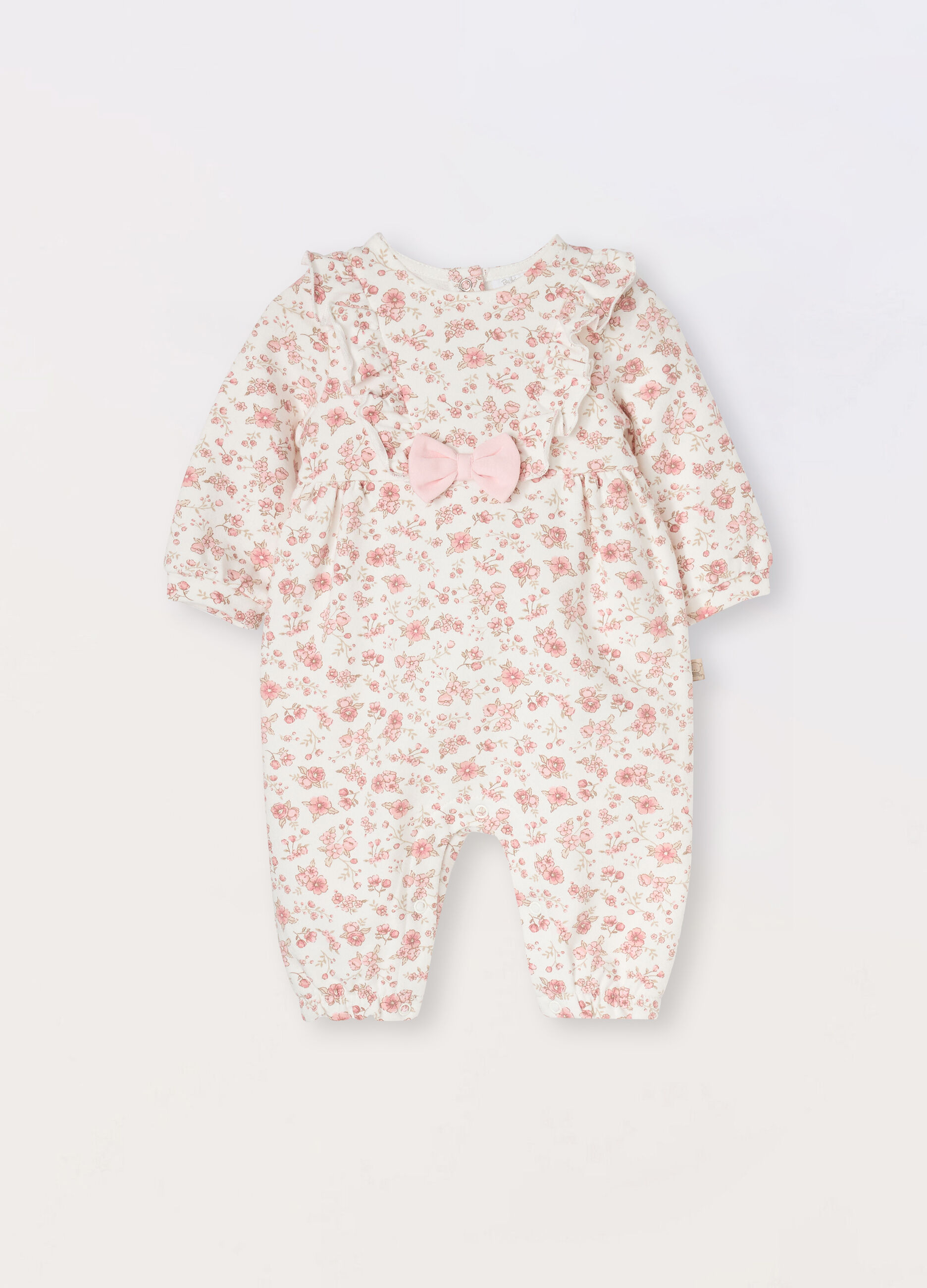 Tutina in french terry stretch di cotone neonata_0