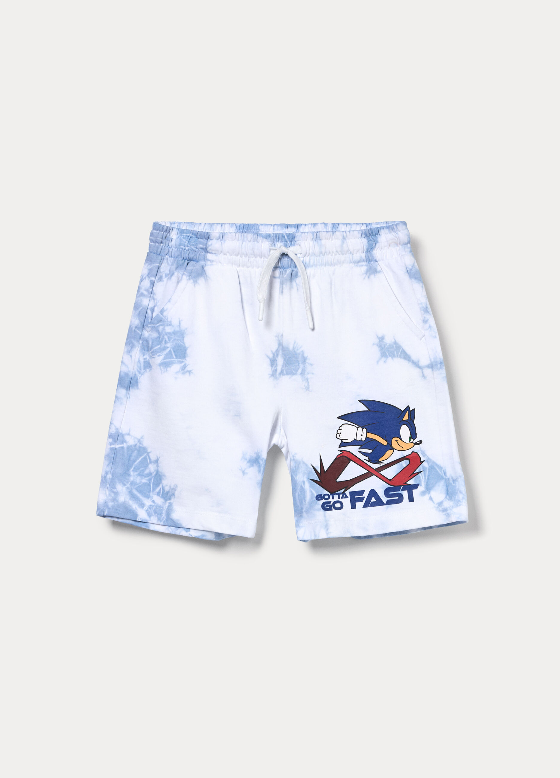 Shorts Sonic in french terry di puro cotone bambino_0