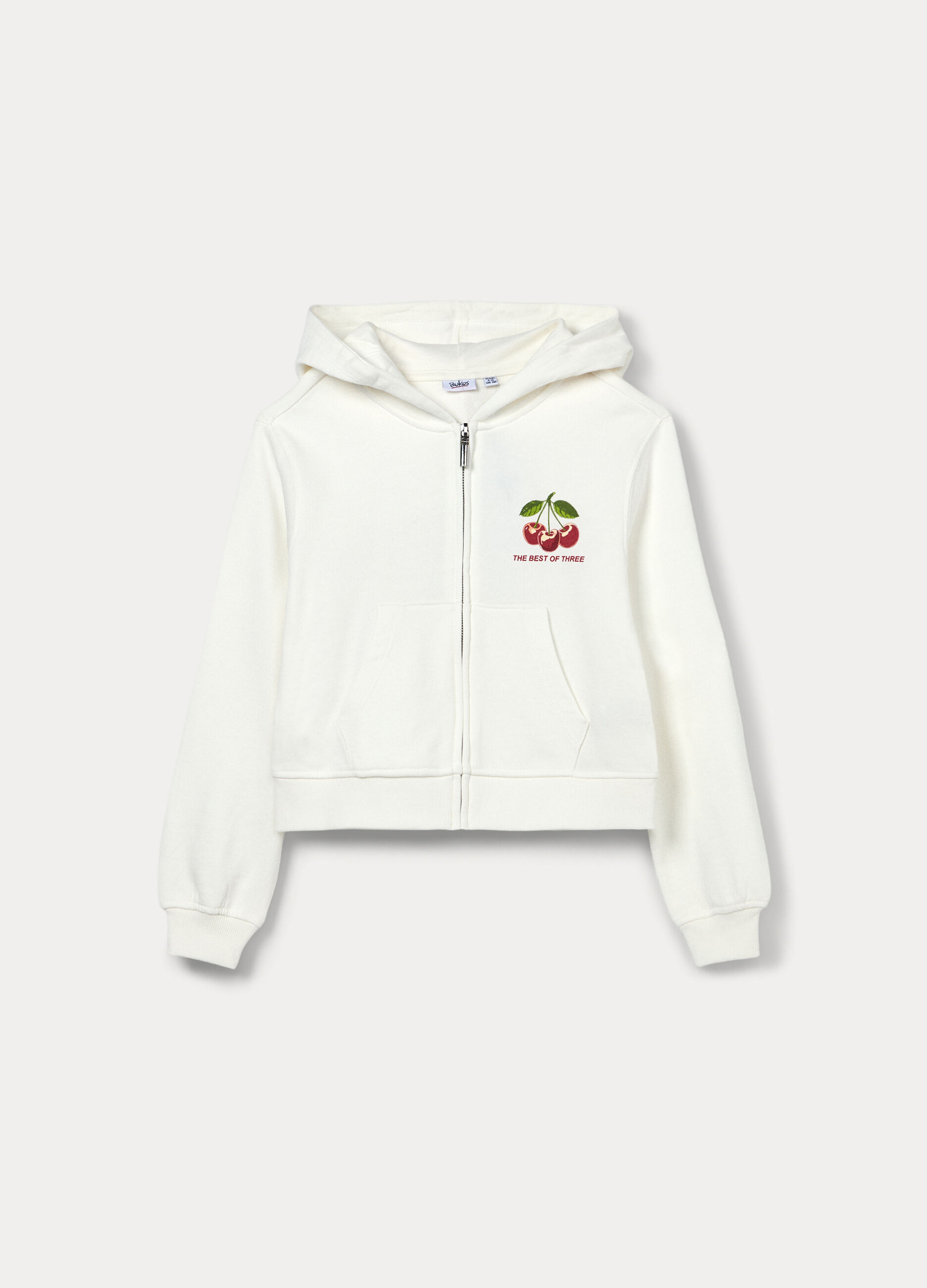 Felpa con cappuccio in french terry di puro cotone ragazza_0