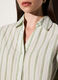 Camicia over fit colletto alla francese in puro cotone dobby a righe donna_3