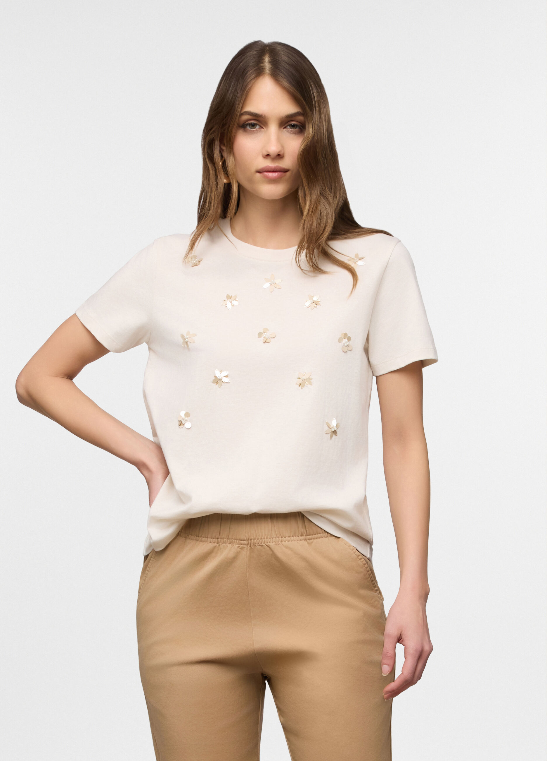 T-shirt girocollo donna_0
