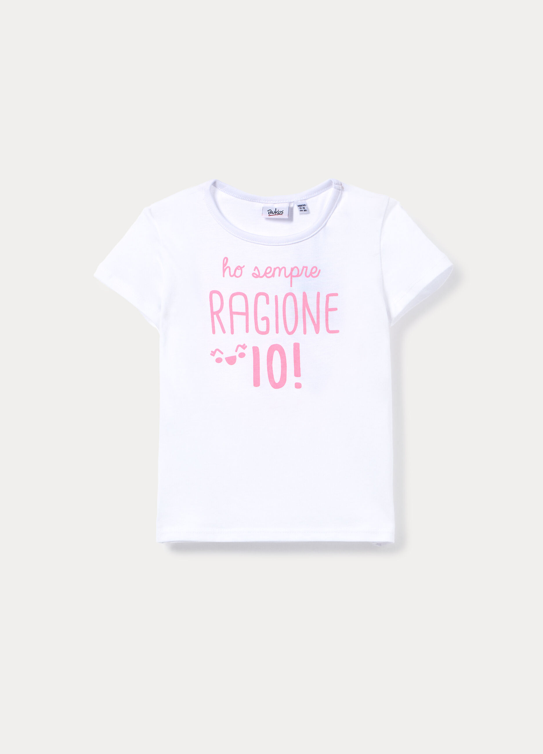 T-shirt girocollo in puro cotone bimba_0