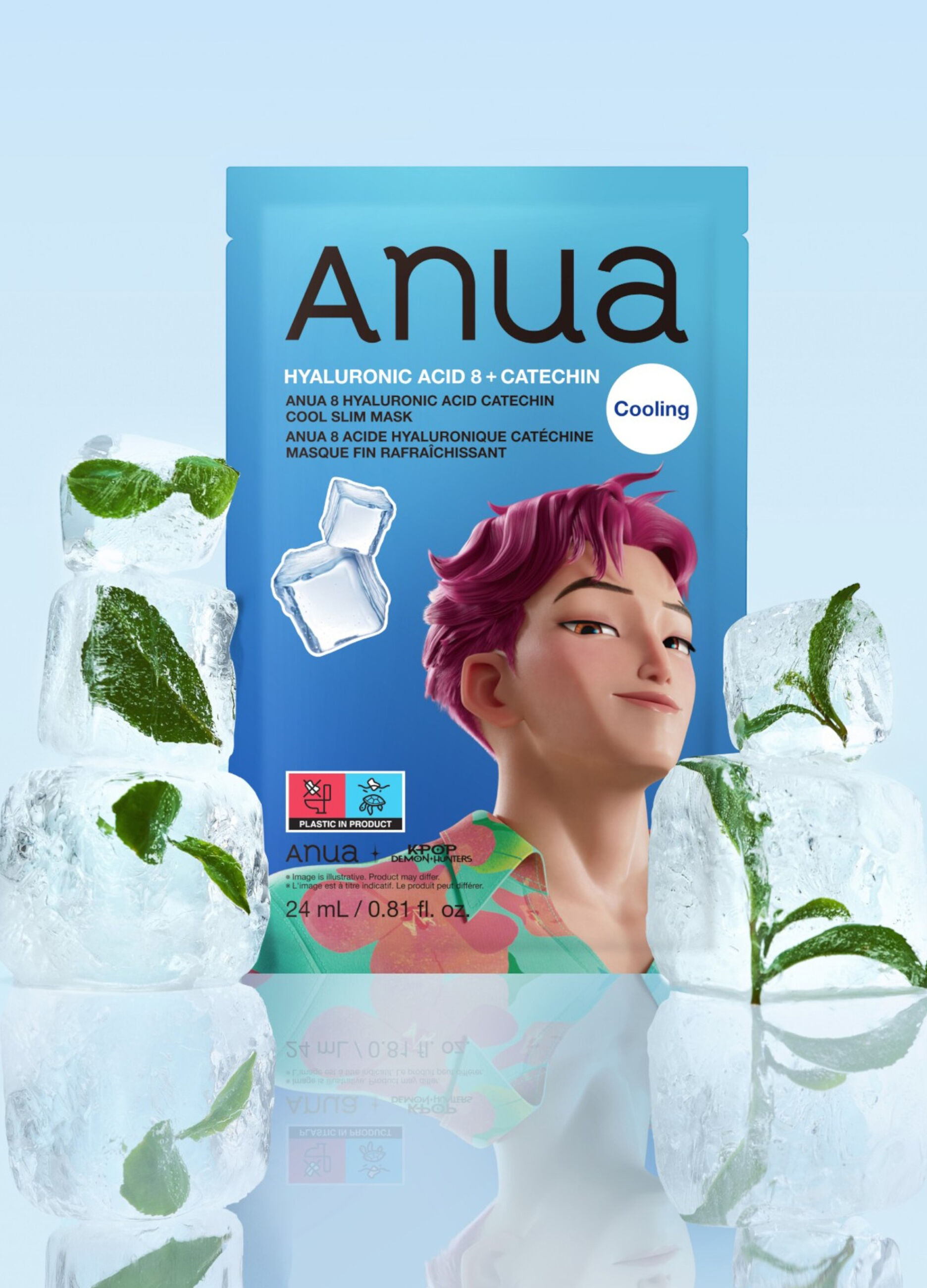 8 Hyaluronic Acid Catechin Cool Slim Mask 24Ml - Anua KPop Demon Hunters_5