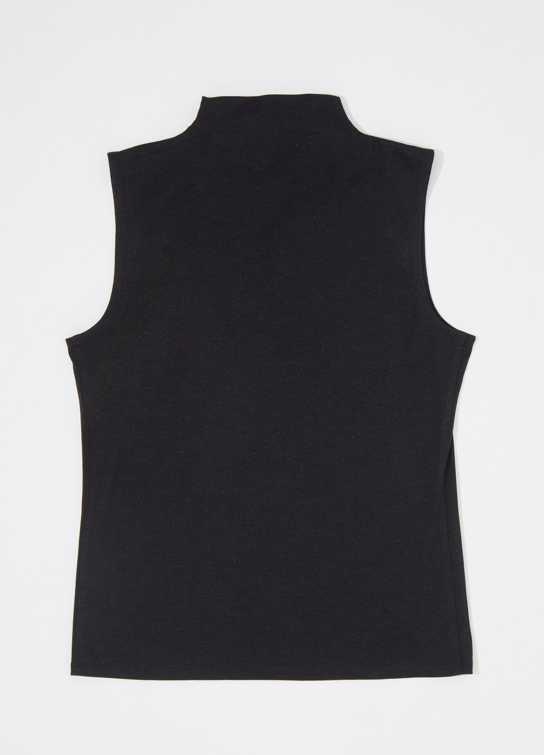 Lupetto smanicato in filo lurex donna_5