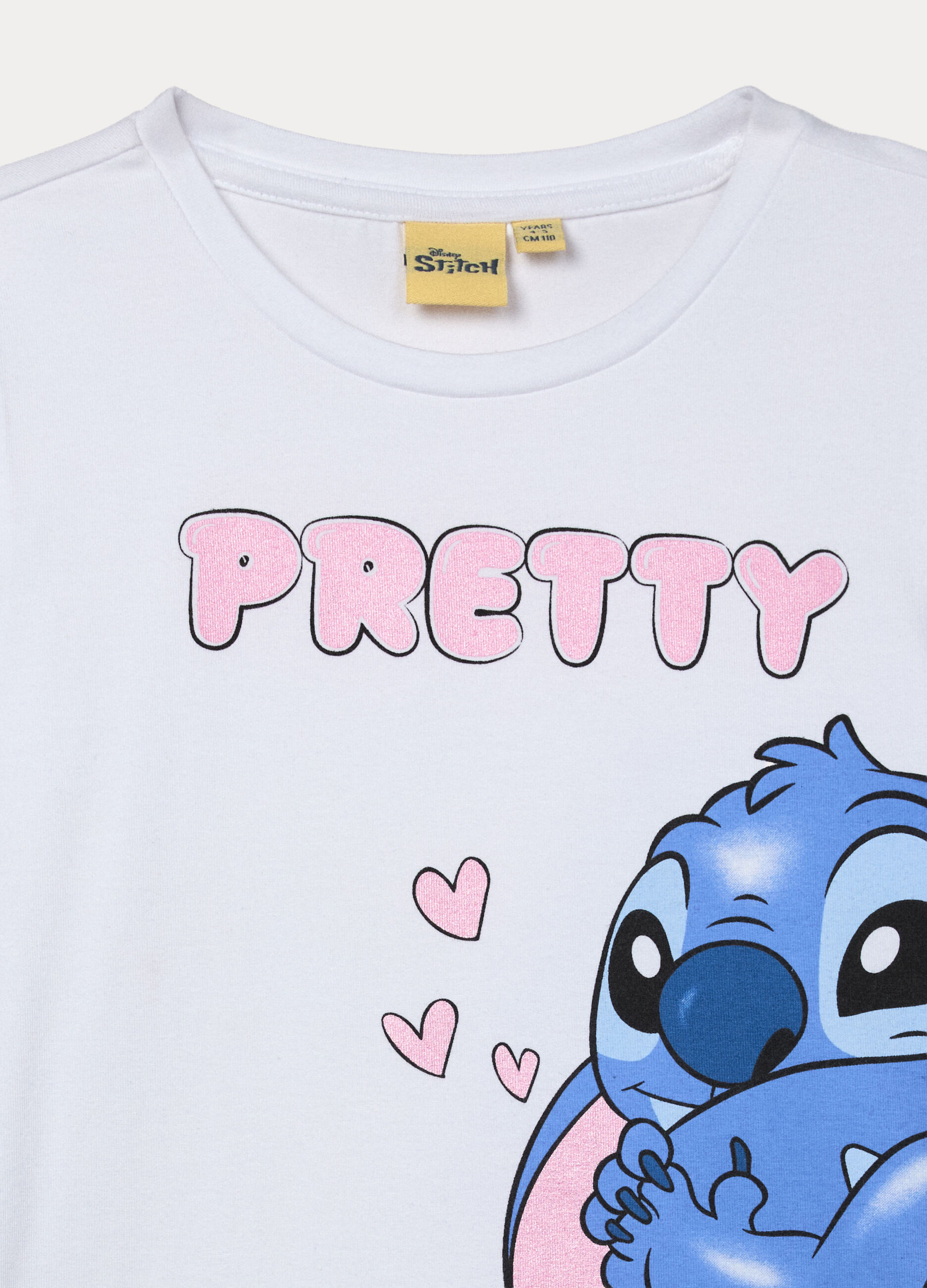 T-shirt Stitch in jersey di cotone stretch bambina_2