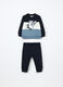 Jogging set in french terry di puro cotone neonato_0