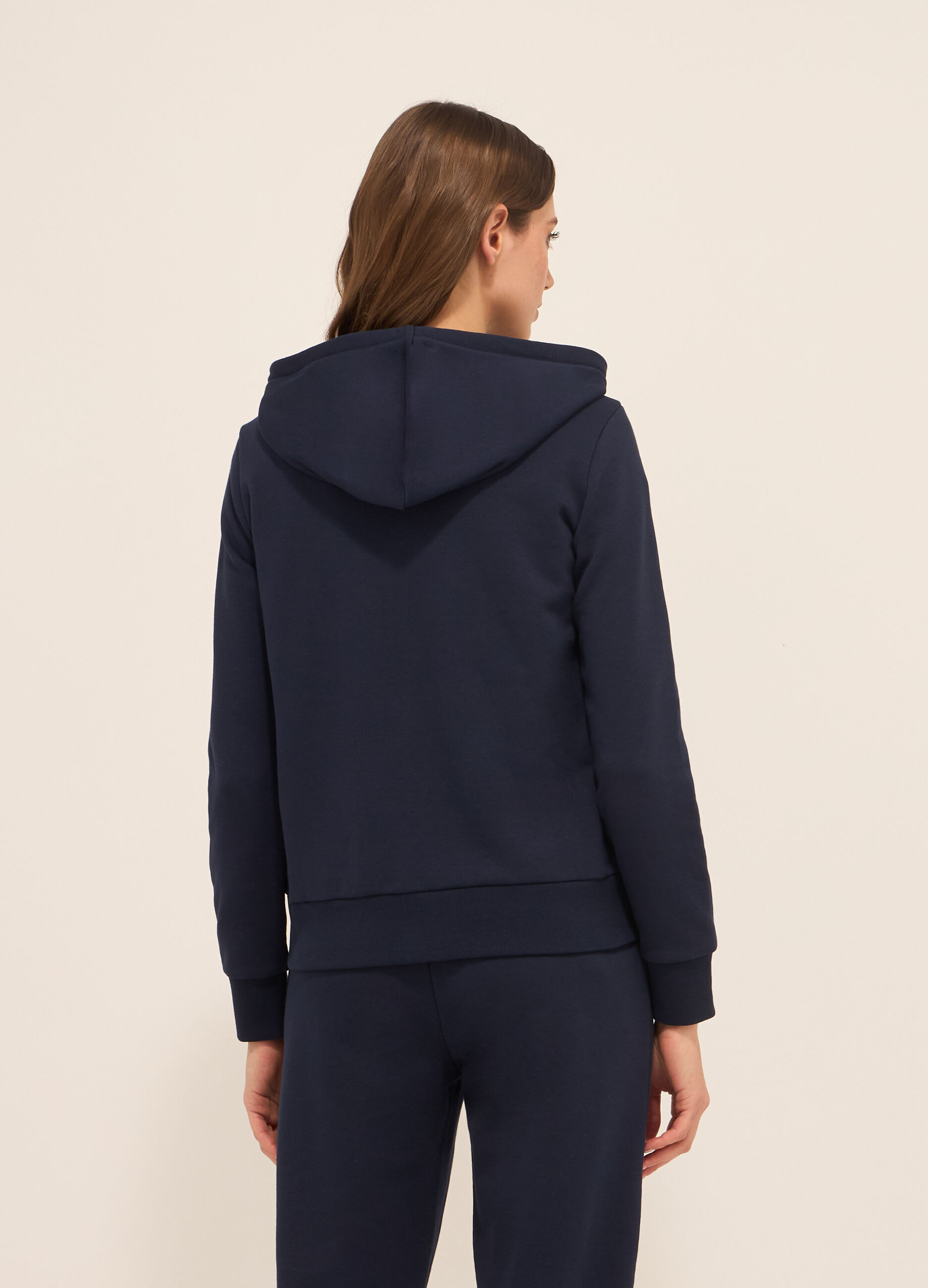 Felpa in french terry di misto cotone donna_1