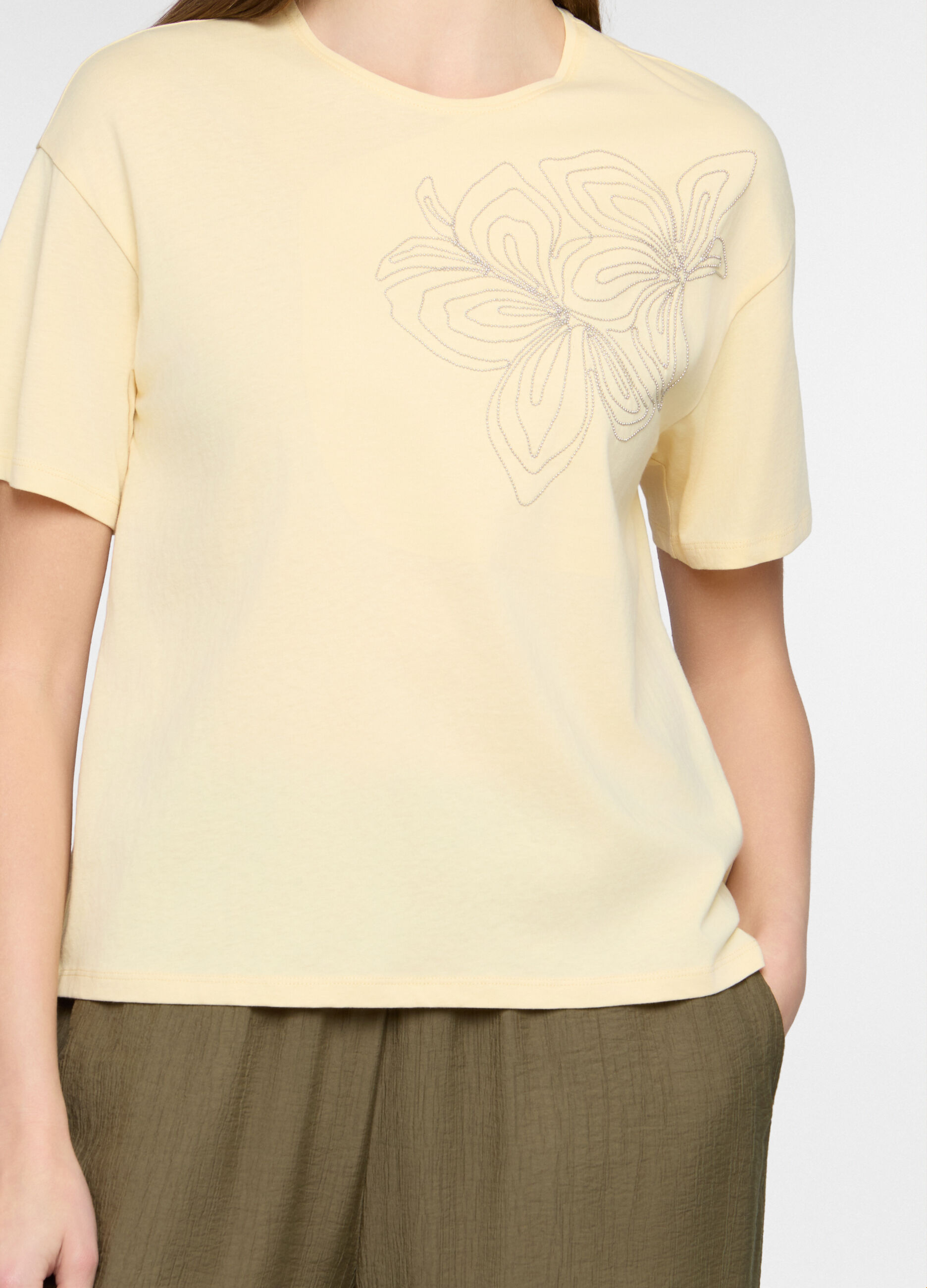 T-shirt girocollo donna _2