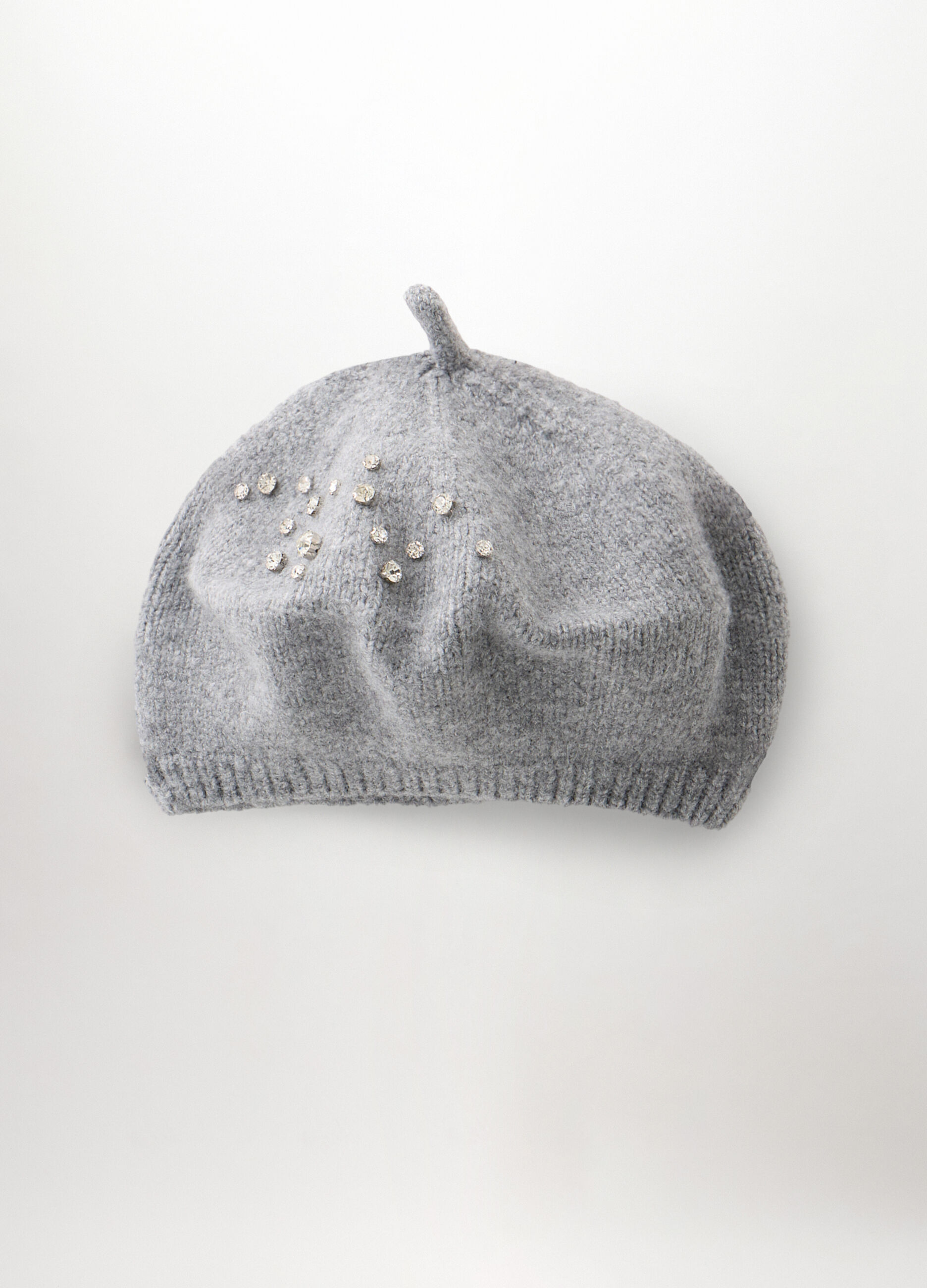 Basco tricot con strass applicate donna_0