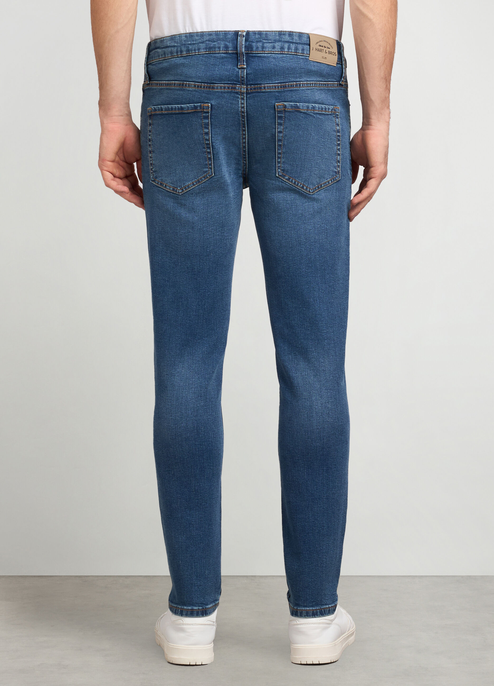 Jeans skinny fit in cotone stretch uomo_1