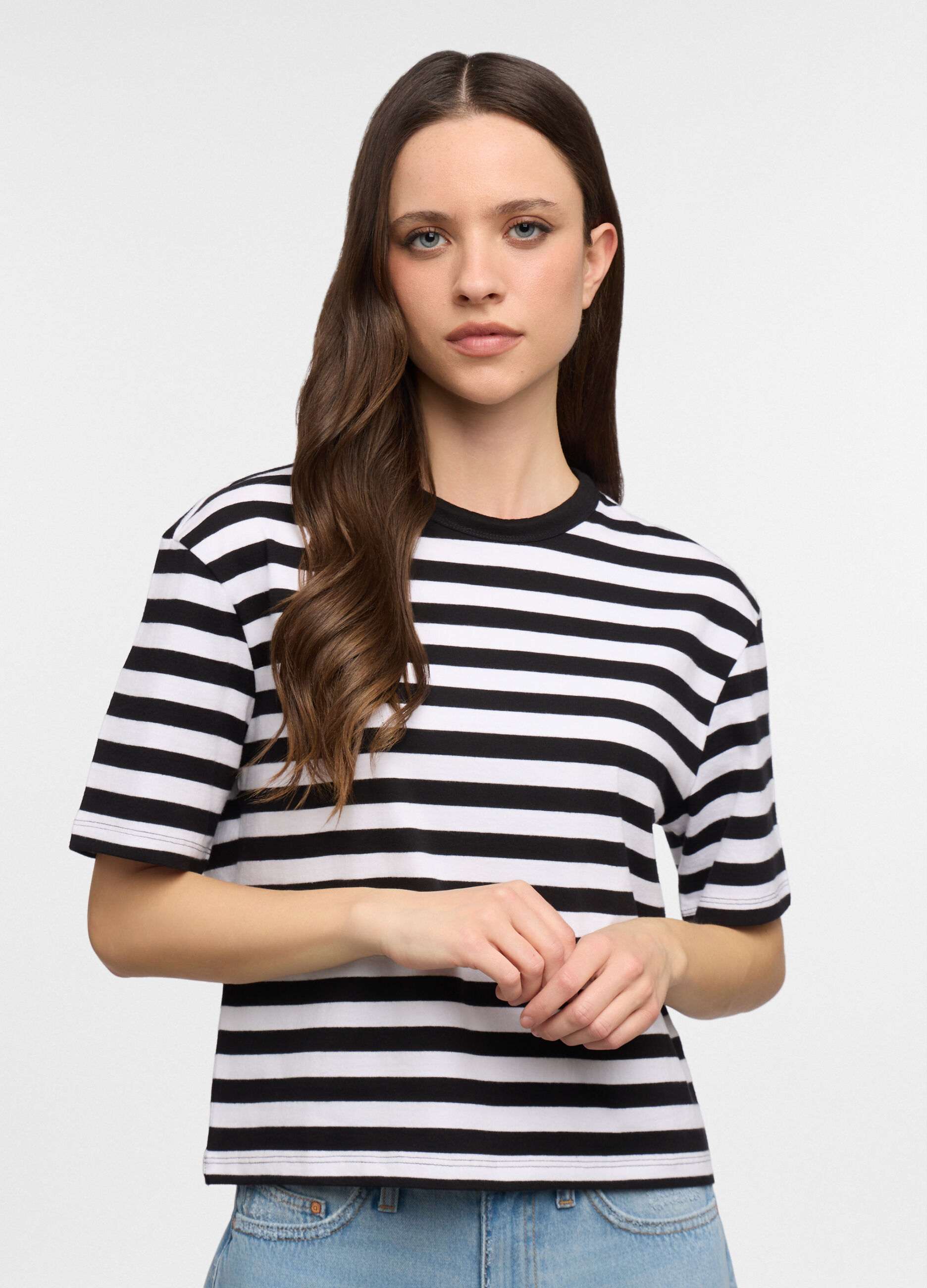 T-shirt girocollo donna_0