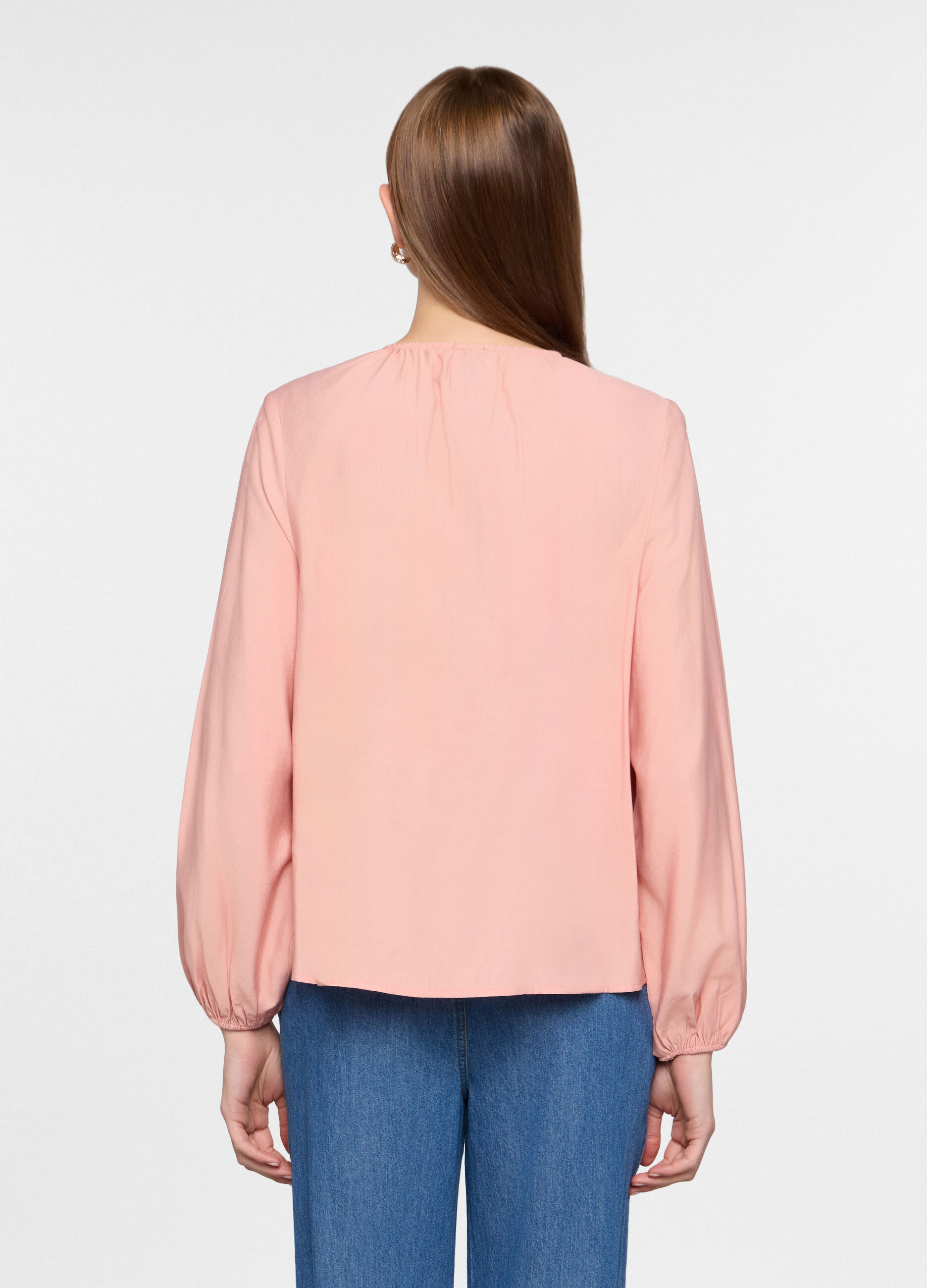 Blusa con scollo a goccia donna_1