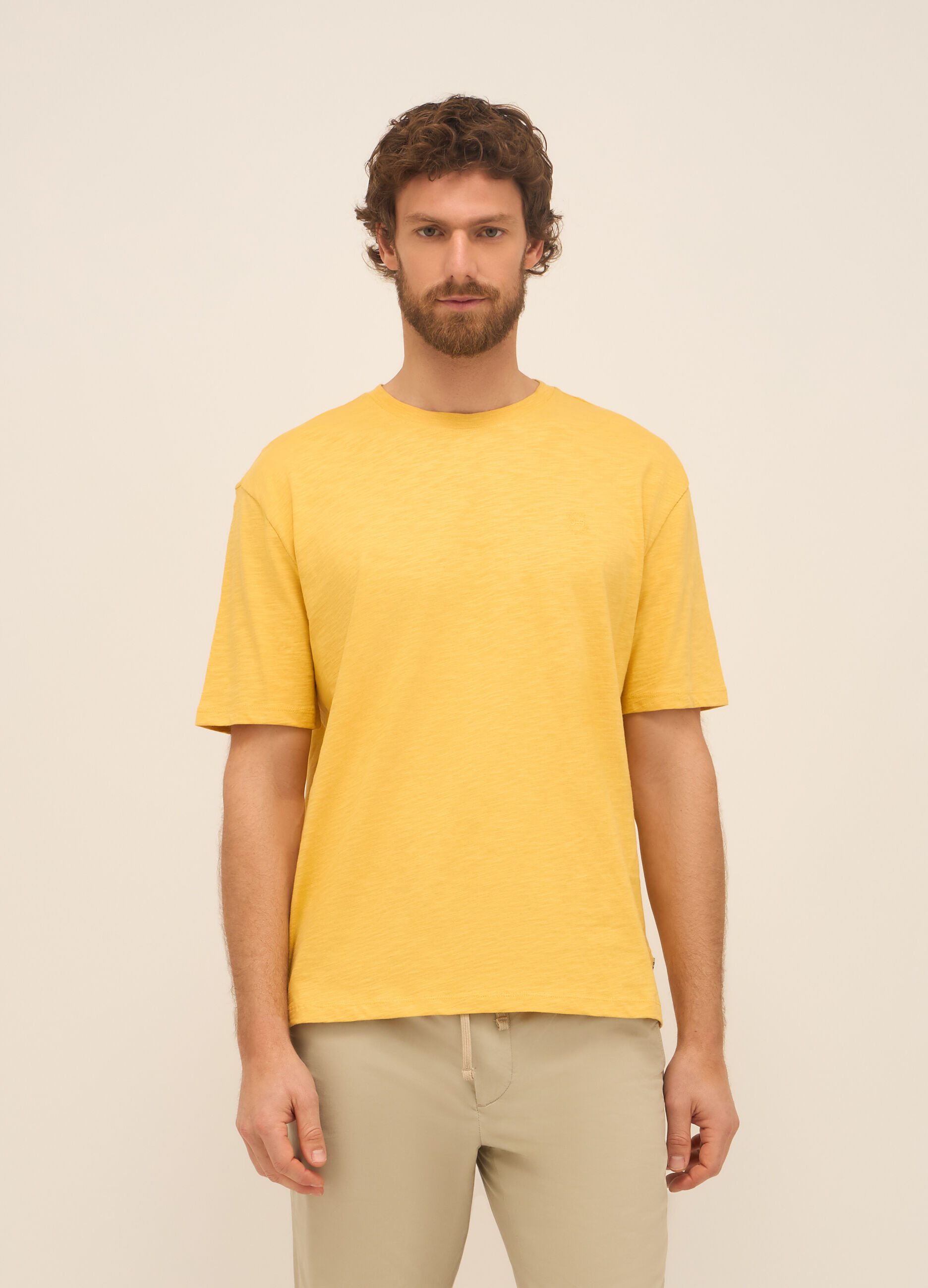 T-shirt in puro cotone con logo uomo_0
