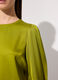Blusa in viscosa cr&ecirc;pe con maniche a sbuffo donna_3