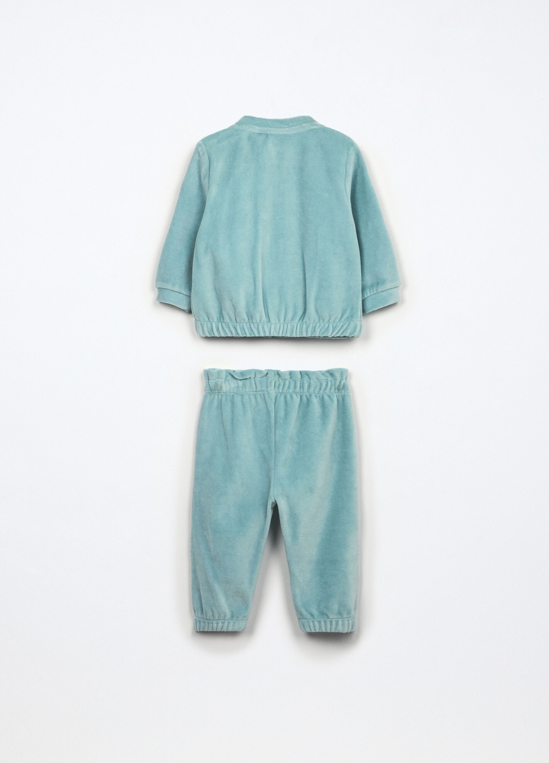 Jogging set in misto cotone velour neonata_1